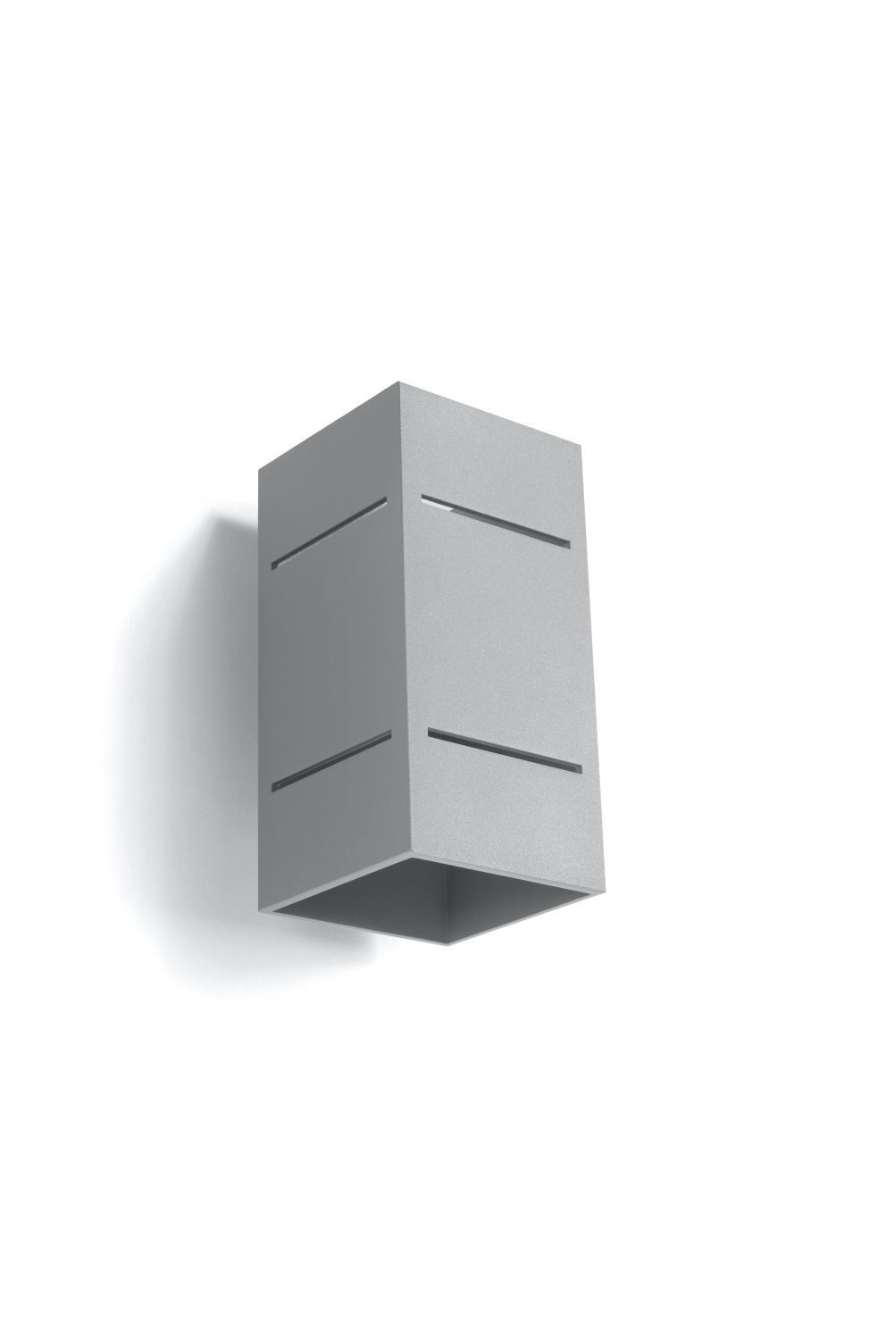 Applique grise aluminium carrée H:20cm Up Down Moderne
