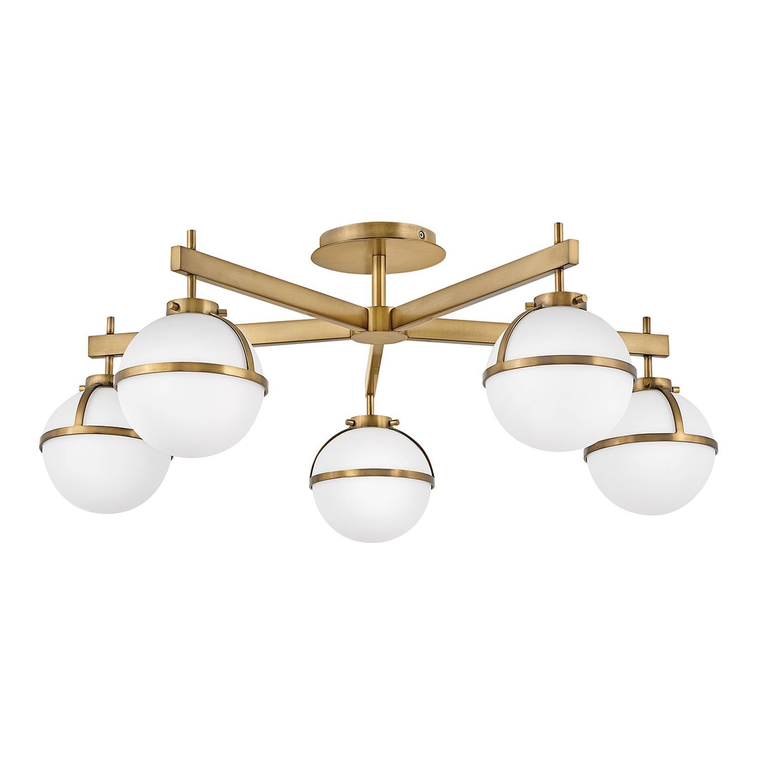 Plafonnier salle de bain IP44 81,3 cm de large laiton antique blanc