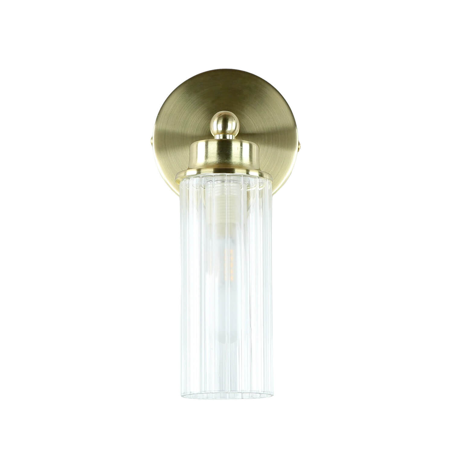 Applique en métal Abat-jour en verre G9 IP44 L:10 cm en laiton Leuchte, Flasche, Shaker