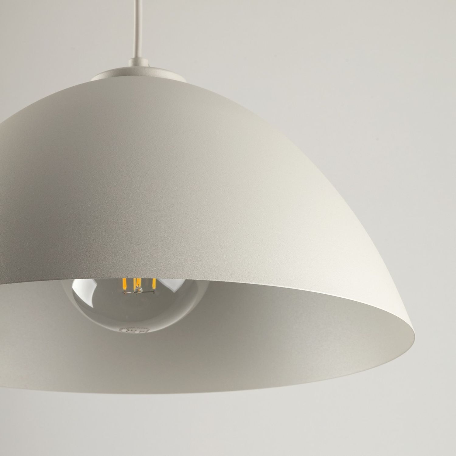 Suspension Métal Beige Ø 34 cm rond Hauteur réglable E27