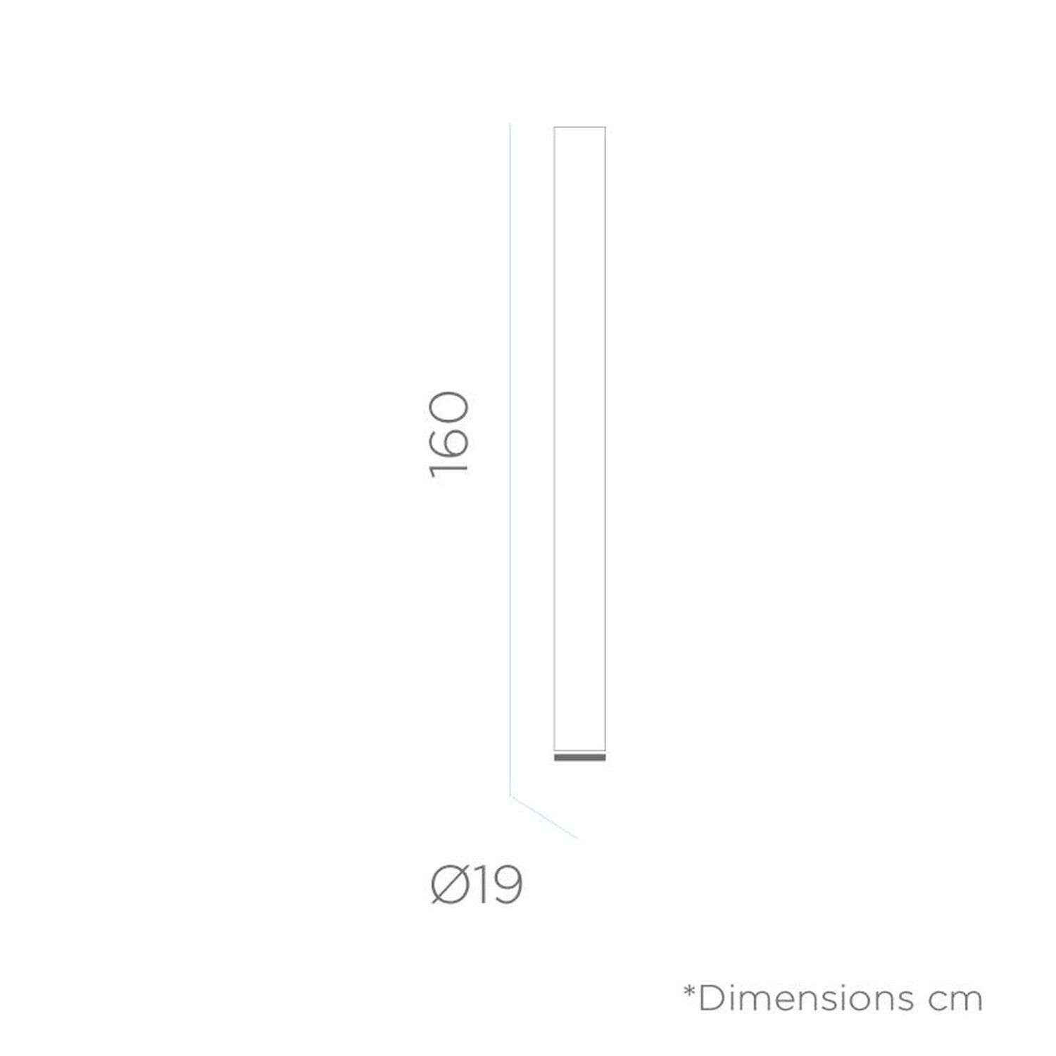 Lampadaire LED extérieur Blanc 165 cm IP65 4000 K Fiche Câble