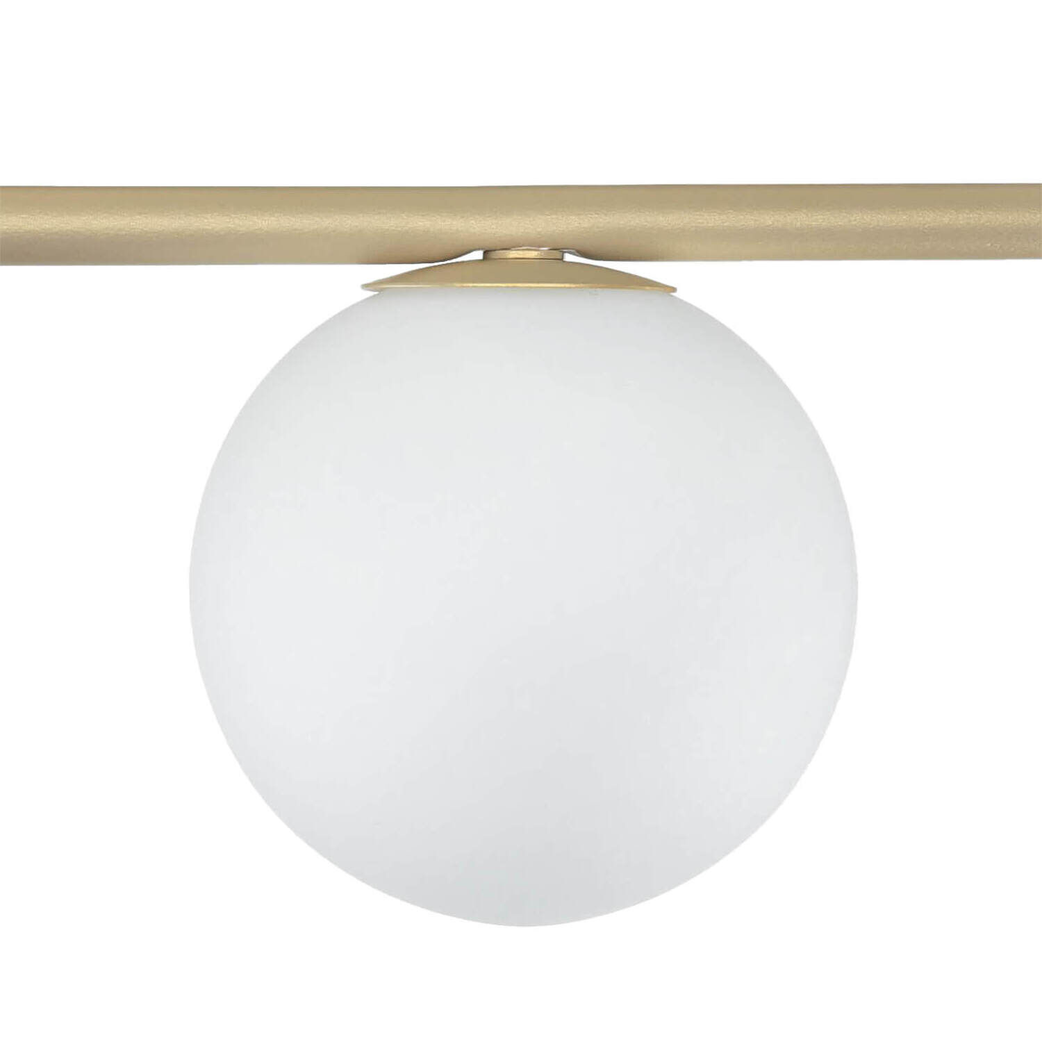 Plafonnier doré métal verre satiné G9 5 flammes