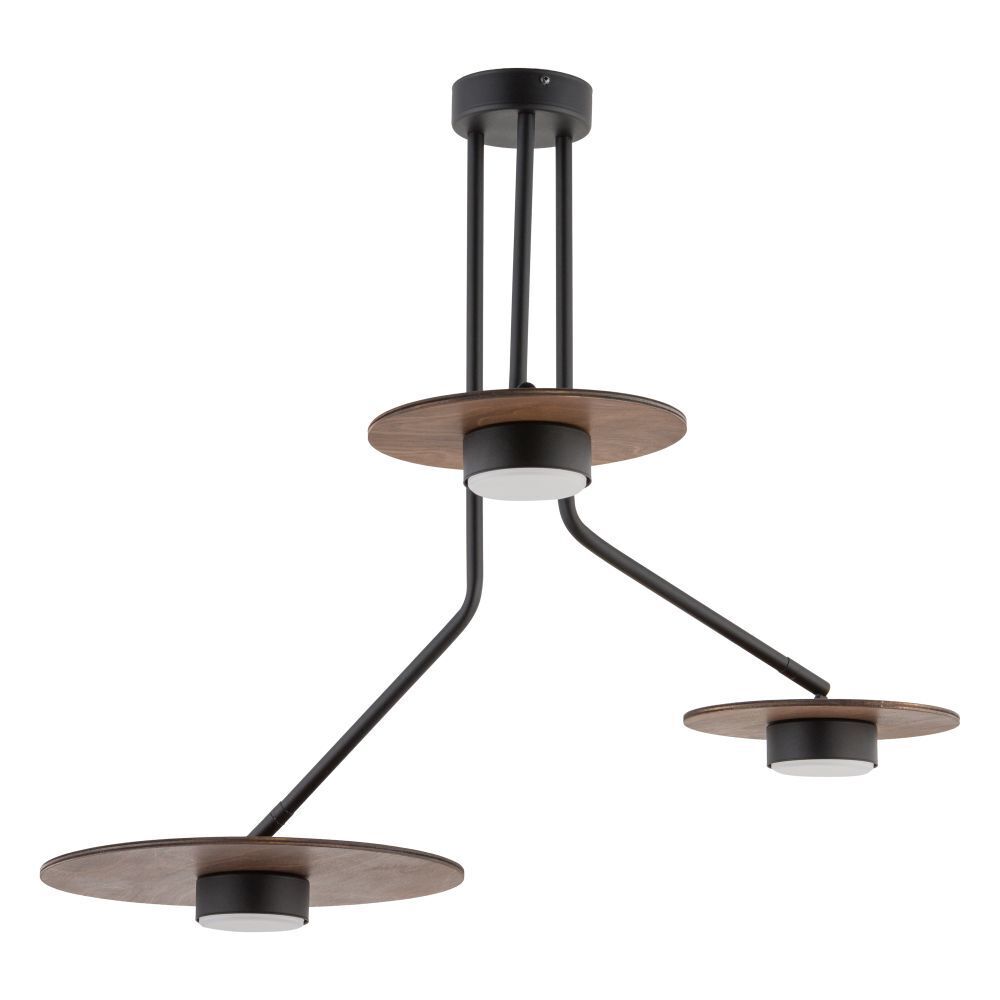 Plafonnier réglable métal bois 3x GX53 faible éblouissement