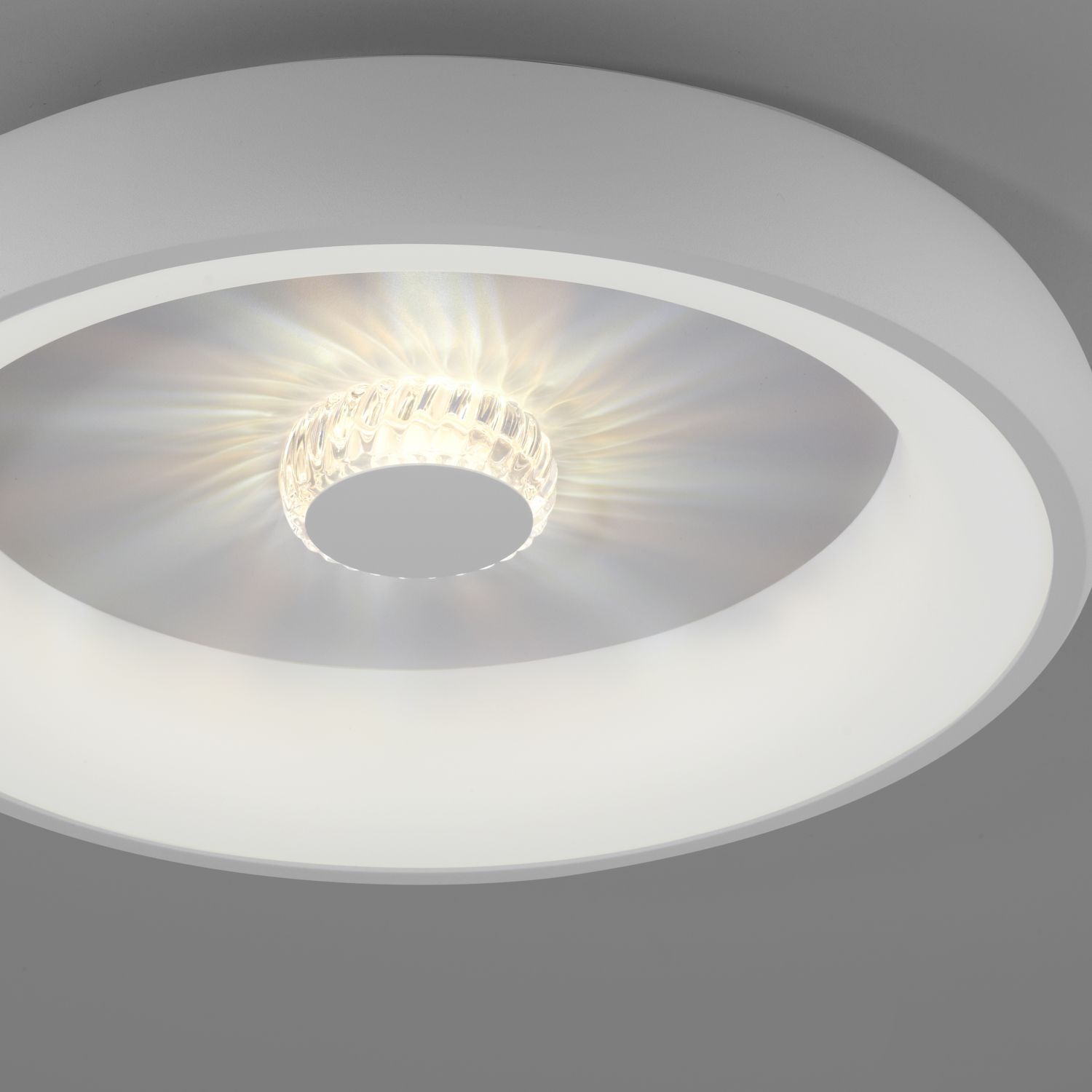 Lampe de plafonnier LED à intensité variable Télécommande effet cristal Deckenleuchte