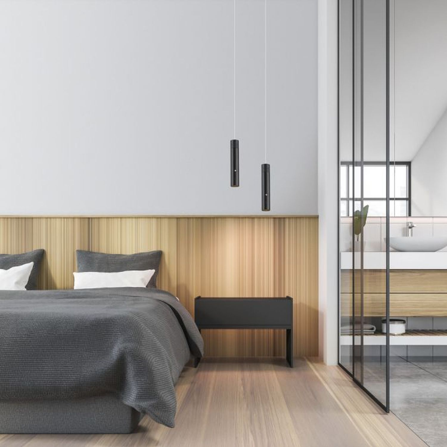 Suspension LED rechargeable Noir Métal Touch Variation 3 W Drinnen, Innenarchitektur, Paneele aus Holz, Dekoration für Zuhause