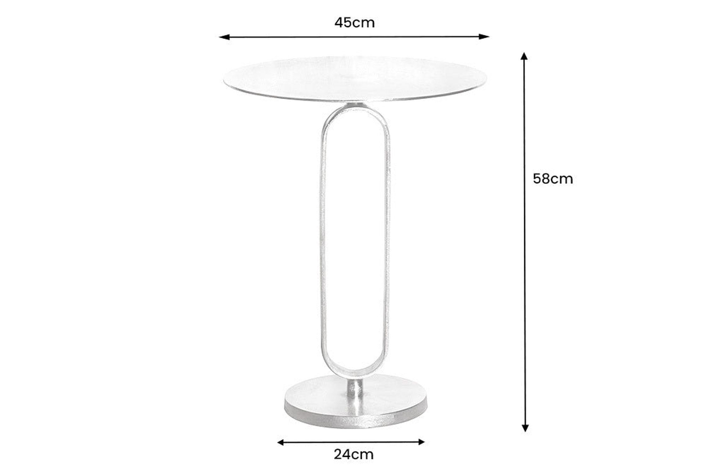 Table d'appoint en métal blanc argenté 45x45 cm artisanale Moebel, Tabelle, Esstisch, Lampe, Kaffeetisch