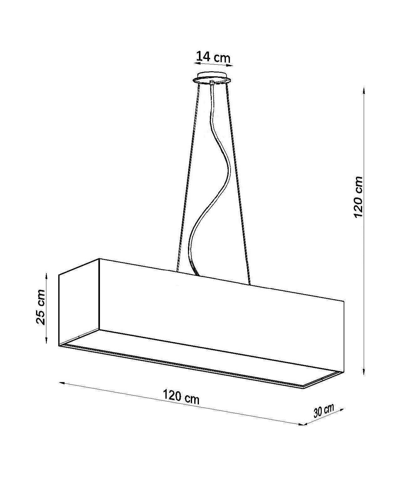 Lampe à suspendre tissu verre blanc largeur 120 cm faible éblouissement 5x E27