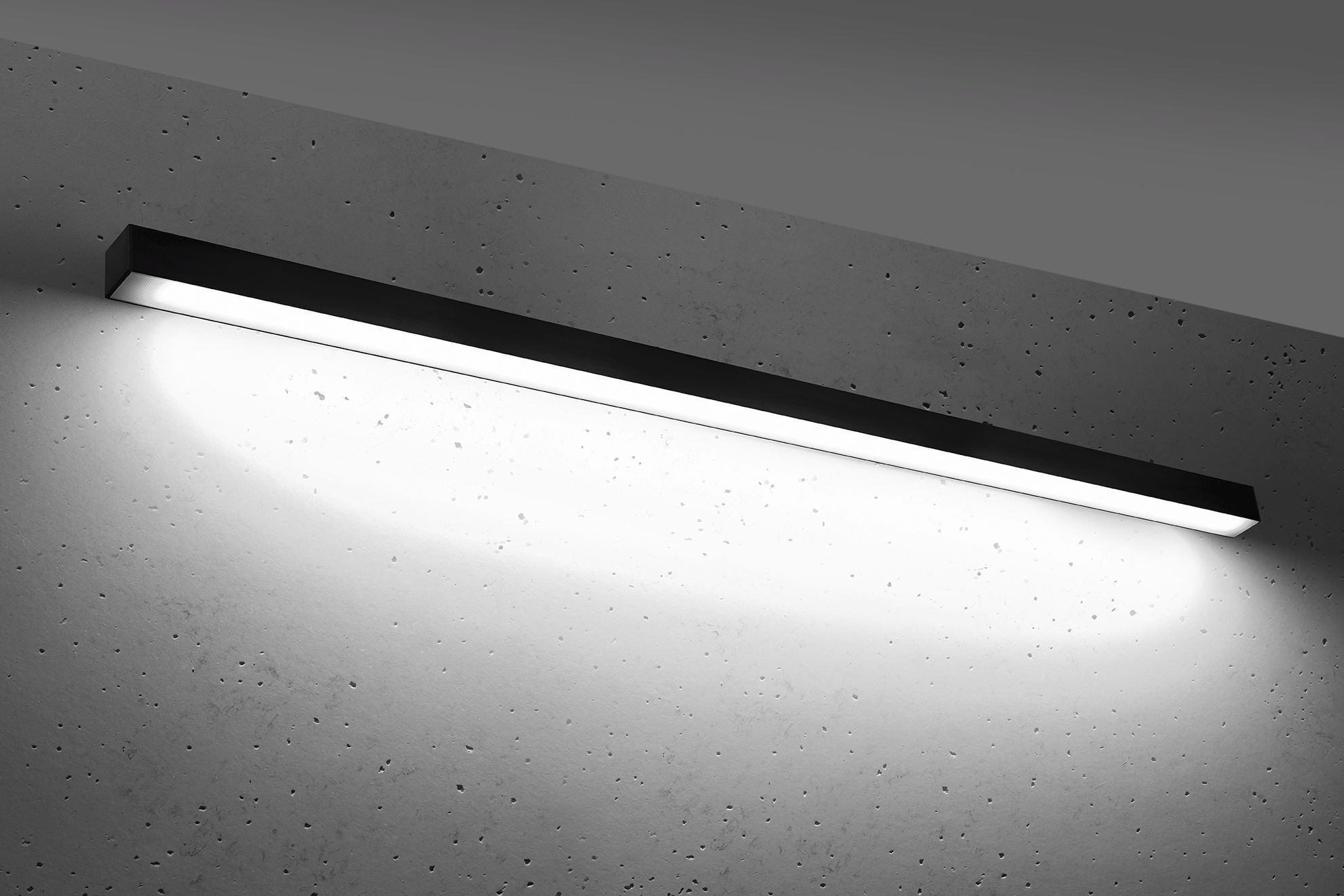 Applique murale LED claire 150 cm Downlight noir anti-éblouissement