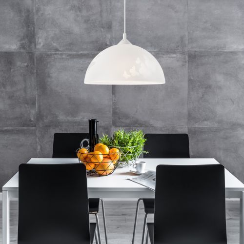 Suspension Table à manger Gris Verre Salon Lampe