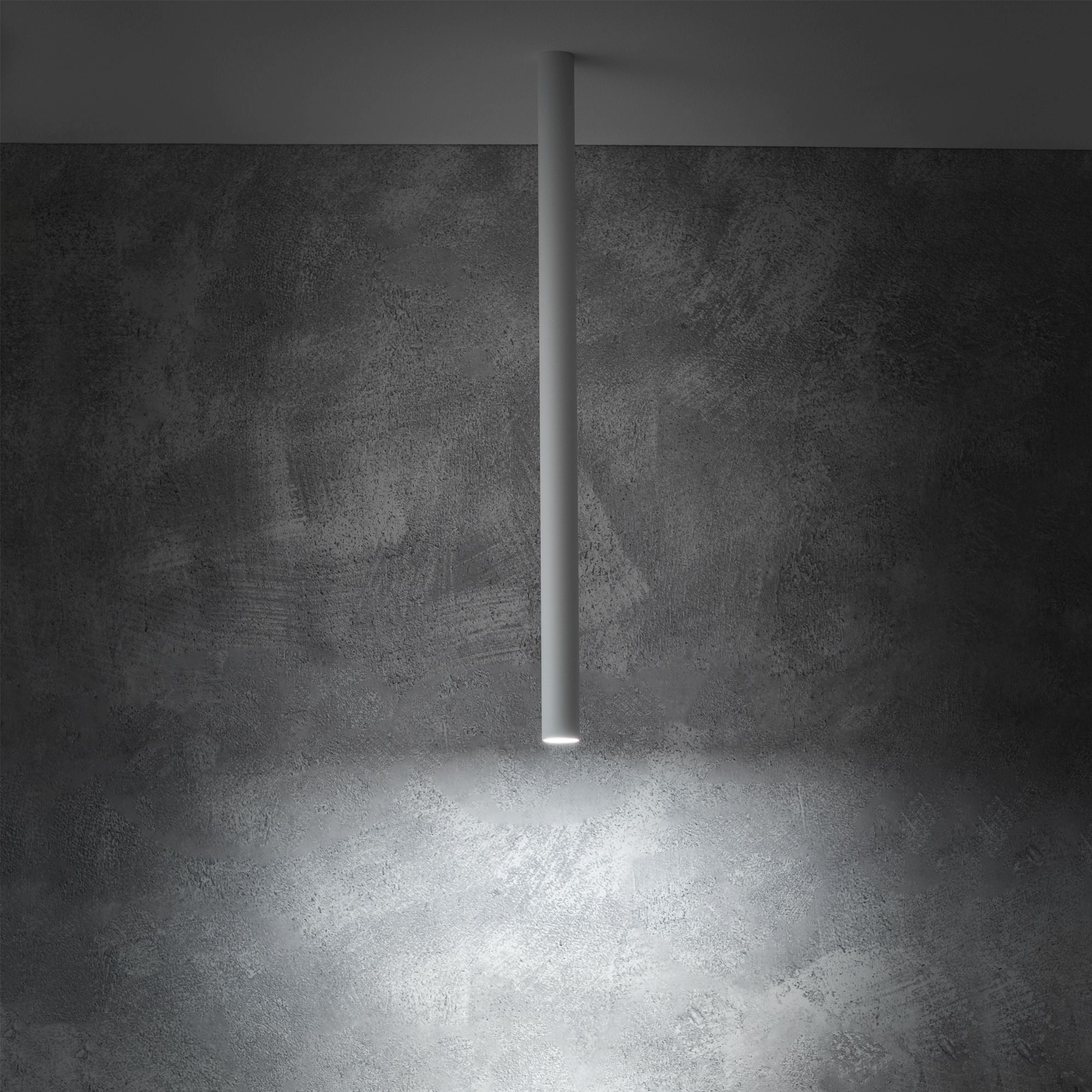 Deckenlampe Aluminium GU10 R35 Ø 4 cm Weiß schmal pendant light, hängende Lampe, skandinavische Beleuchtung, weißes Licht, zeitgenössische Leuchte