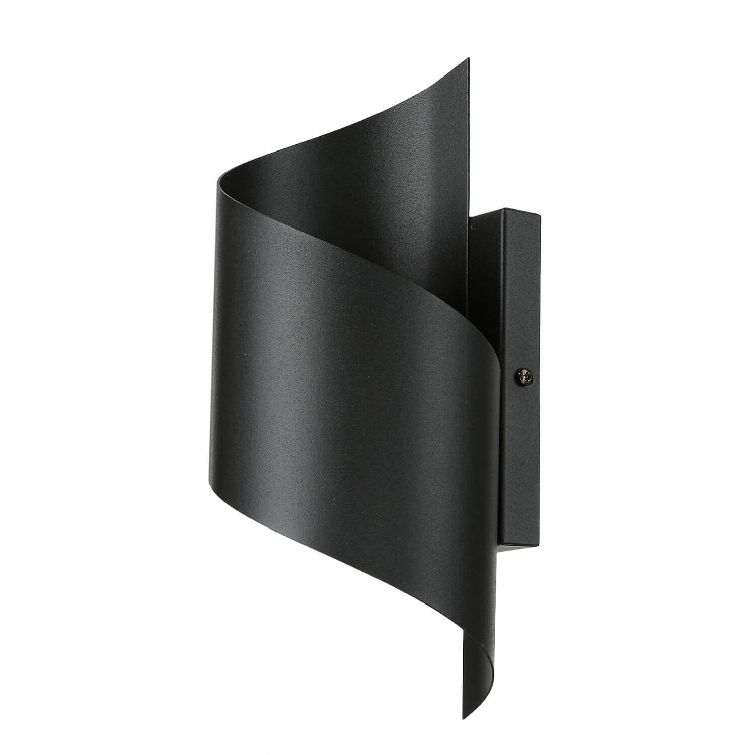 Applique murale stylée noire design métal up down