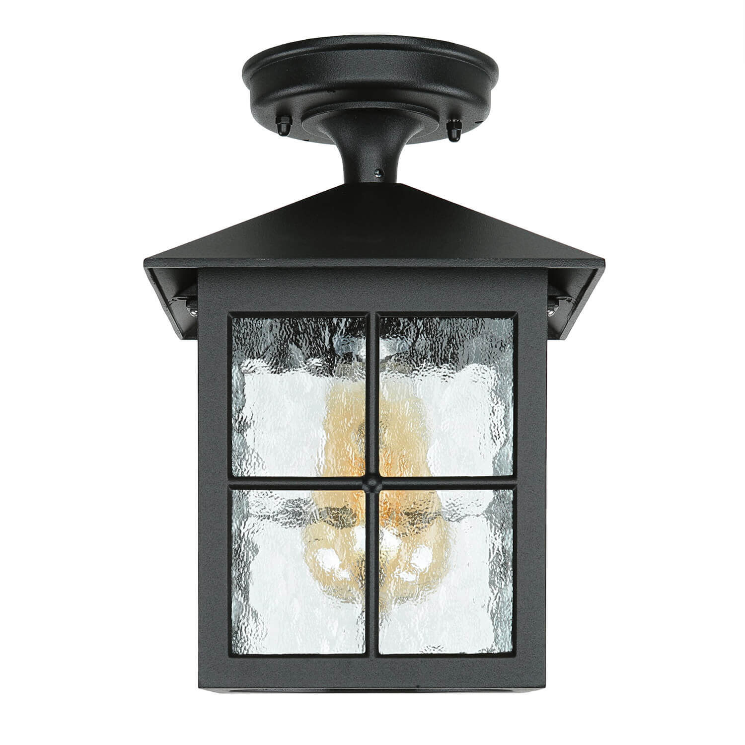 Kleine Deckenleuchte HAROLD außen Schwarz Rustikal Lampe, Leuchte