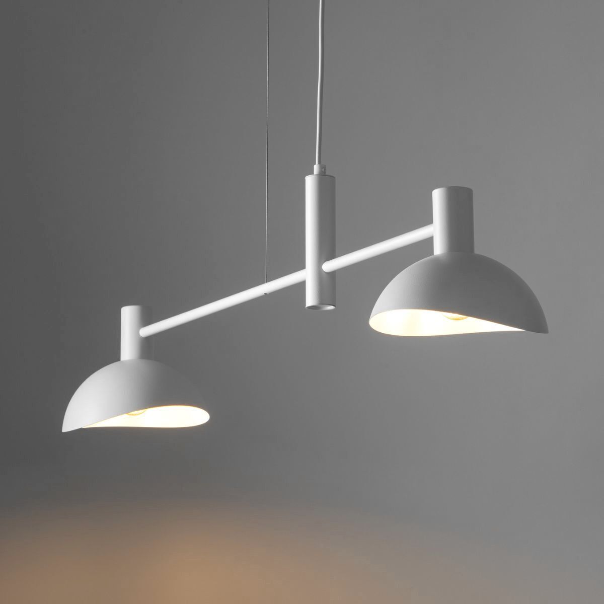 Lampe à suspendre moderne métal blanc L:90 cm E14 décoratif