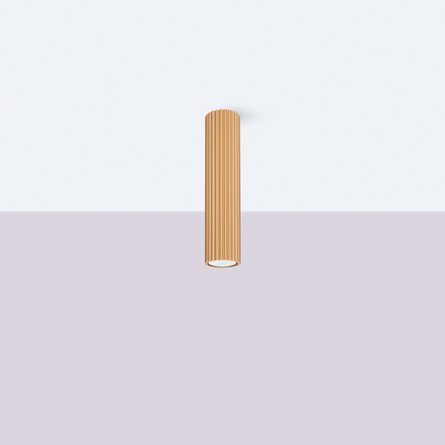 Aufbauspot GU10 D: 6,5 cm H: 30 cm Aufputz in Gold Modern Zylinder