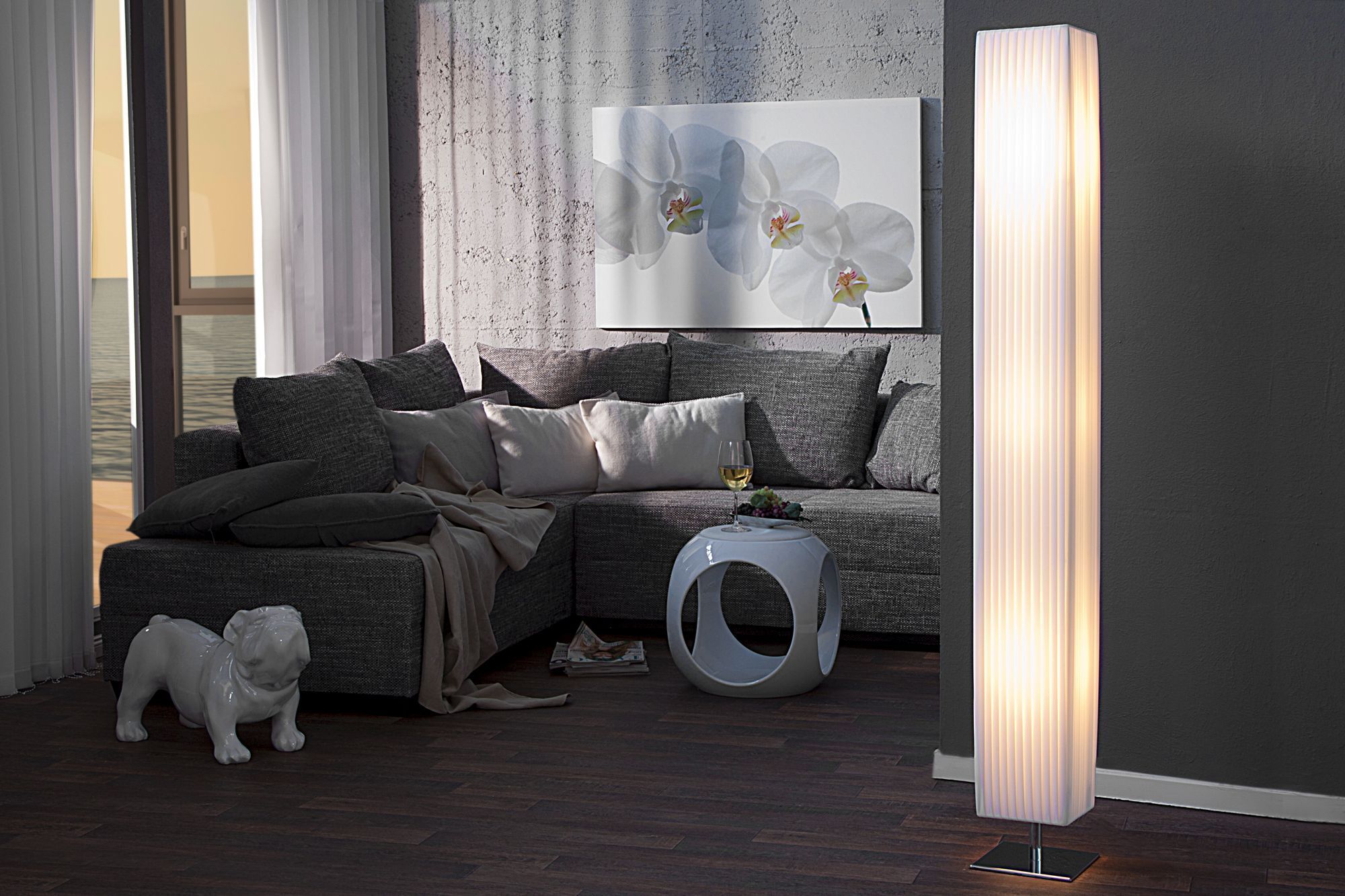 Lampe, Couch, Mobiliar, Innenarchitektur, Hund