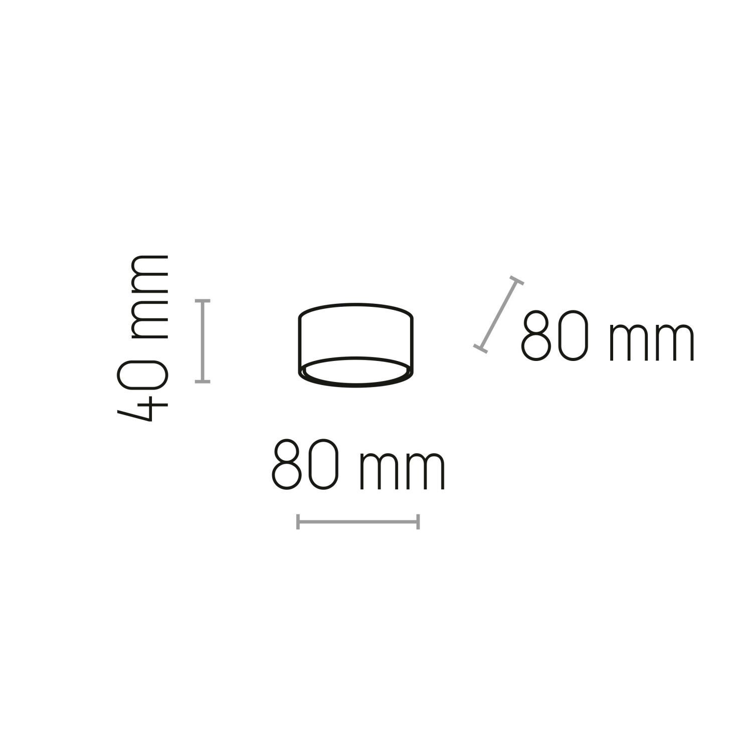 Spot de plafond en métal petit Ø 8 cm plat faible éblouissement en or
