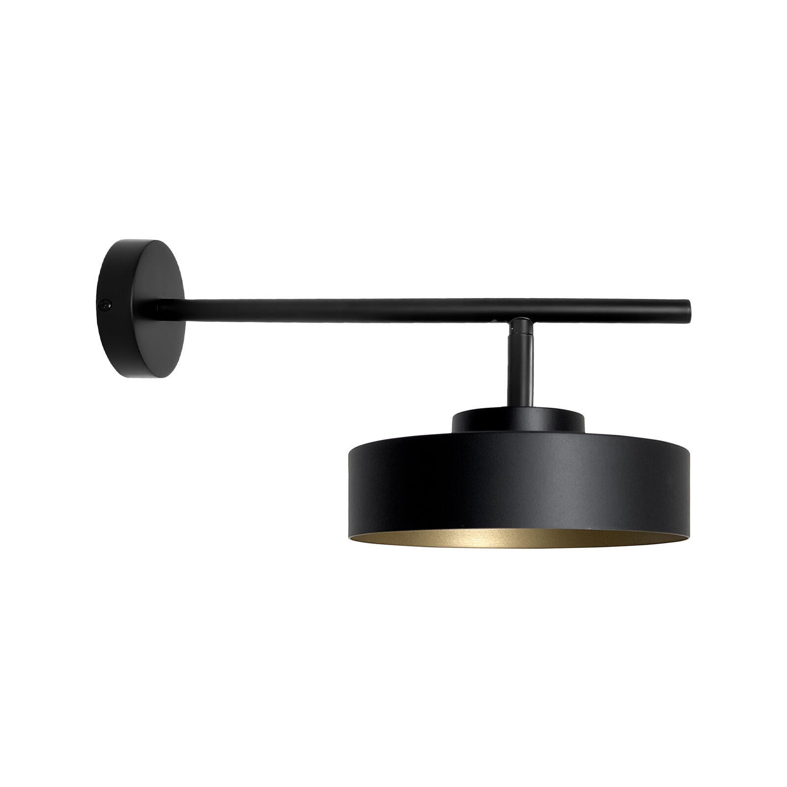 Applique intérieure noir or H : 19,5 cm laiton fer E27 Lampe, Leuchte