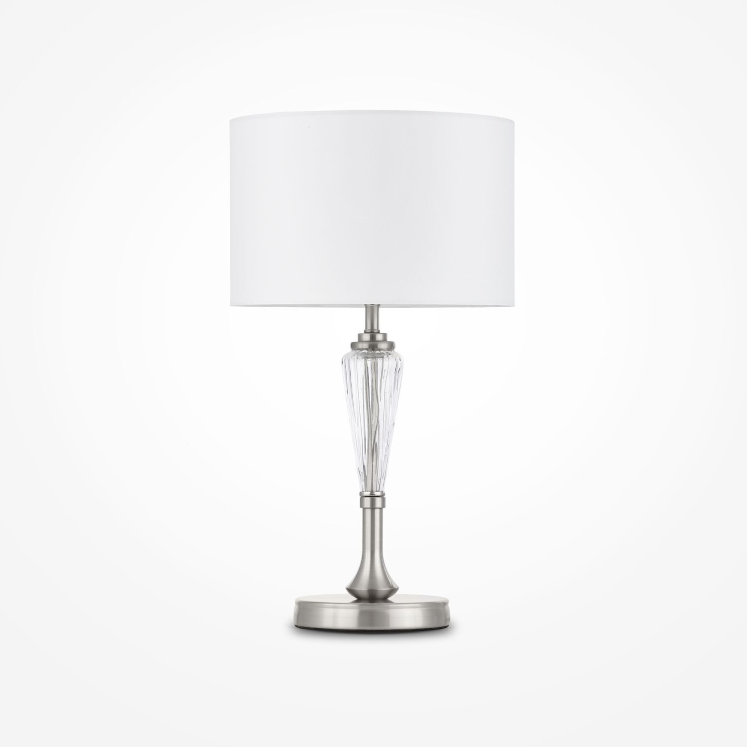 Lampe de chevet métal tissu rond Ø 26,5 cm 46 cm E14