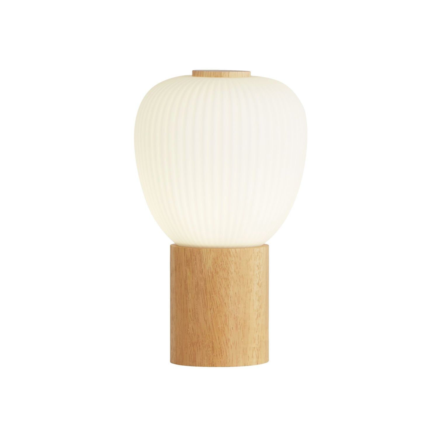 Lampe de table petite H : 25 cm Ø 14,5 cm Verre Bois E14
