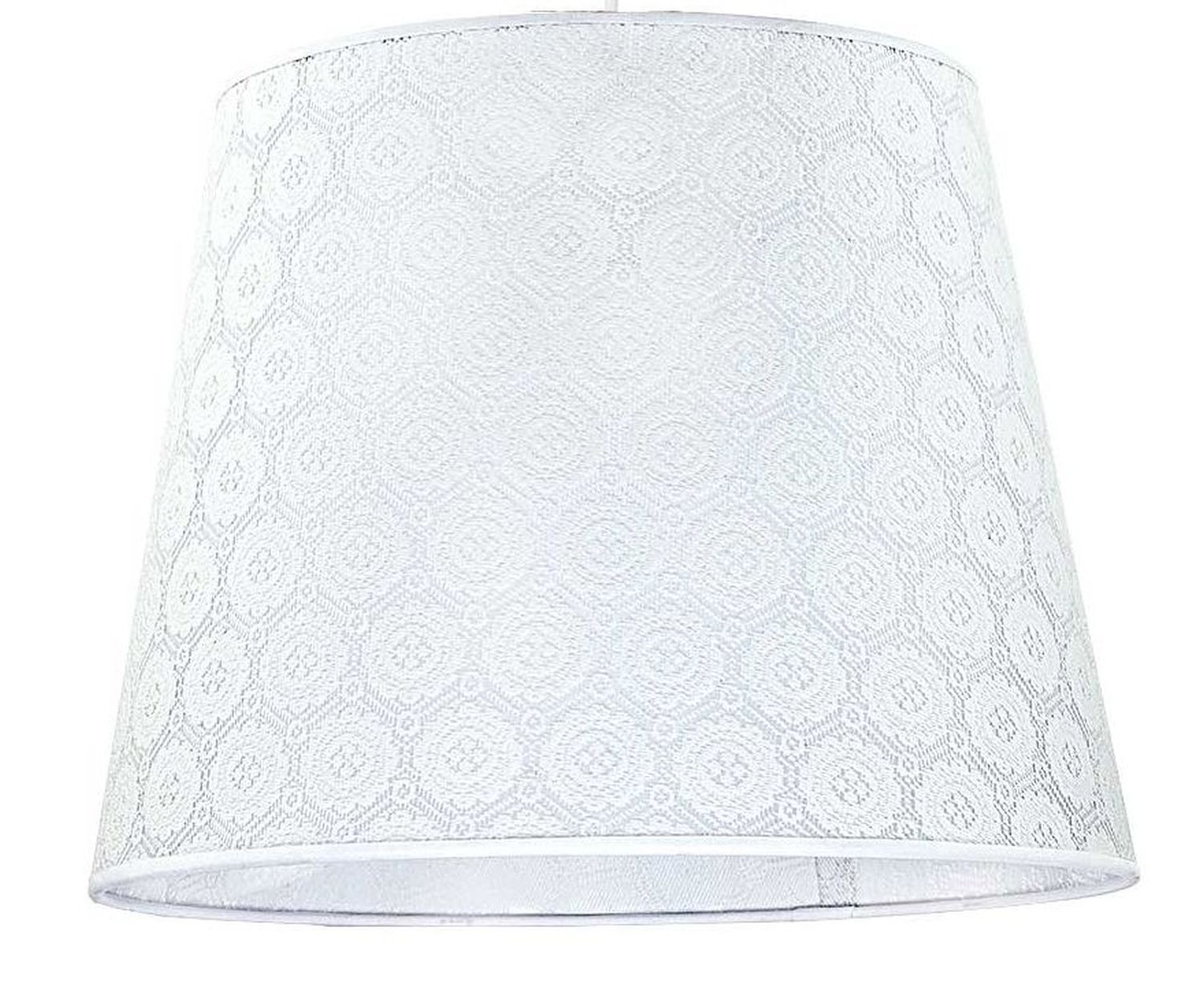 Abat-jour textile blanc crocheté Lampe à suspendre