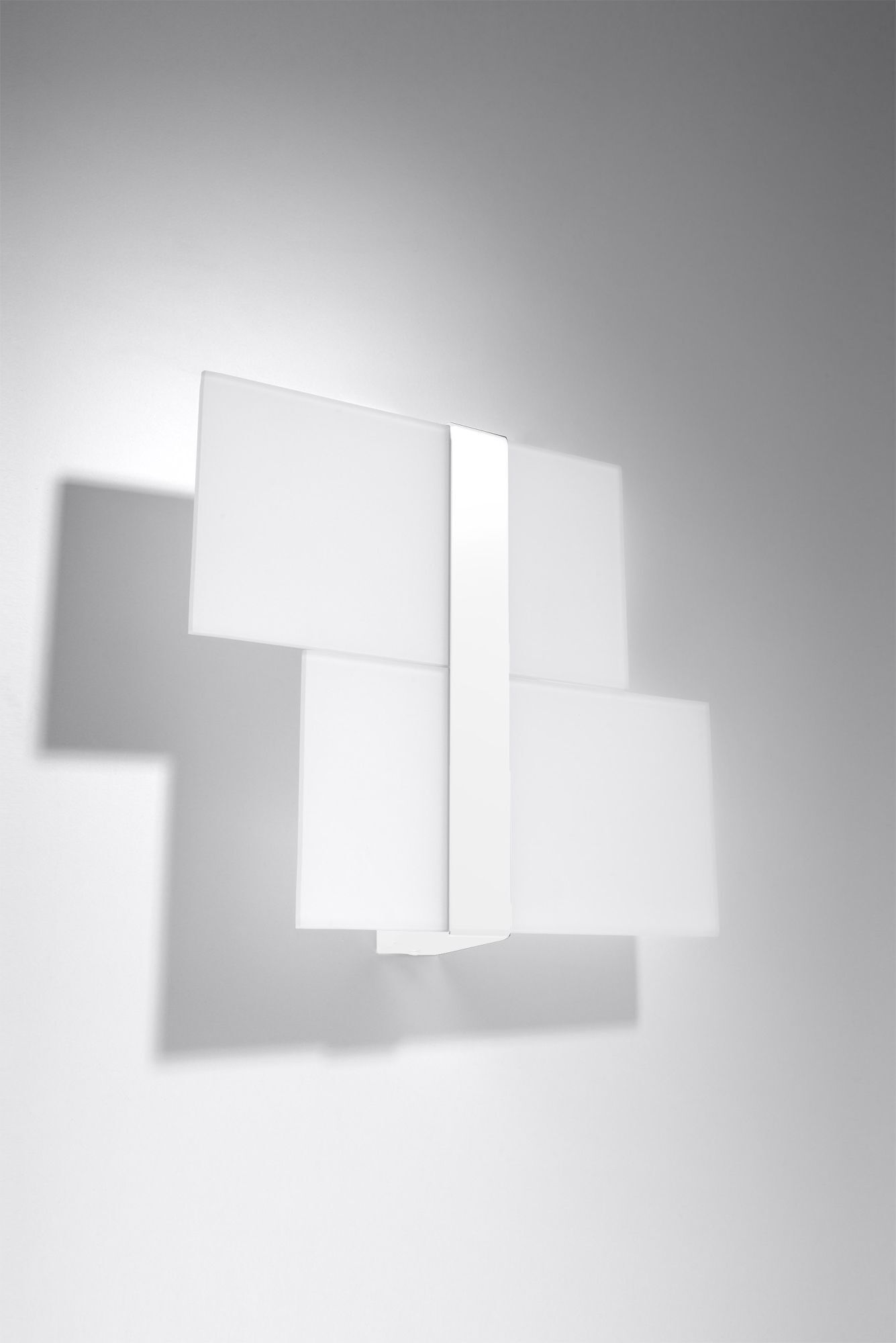 Applique murale verre métal blanc 2x G9 faible éblouissement décoratif