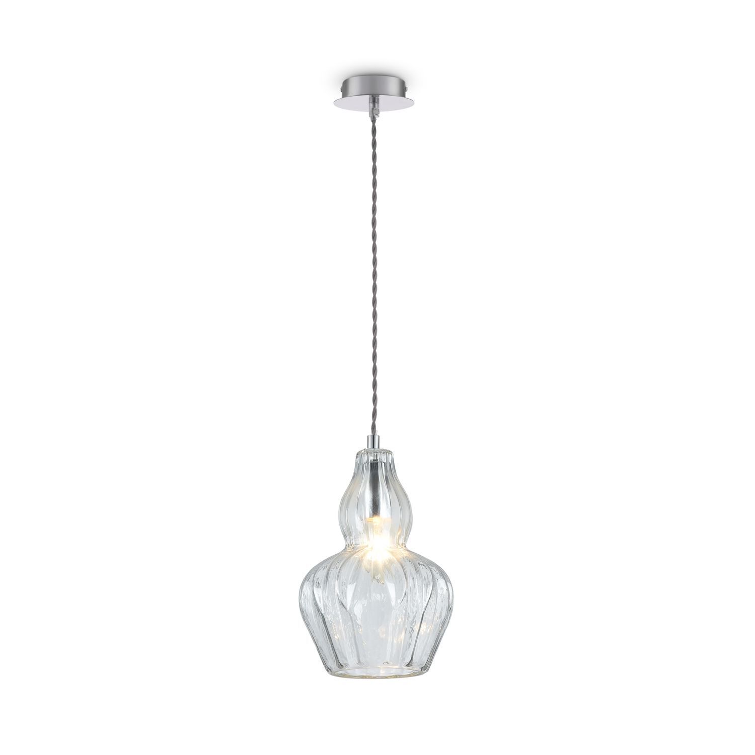 Suspension métal verre E14 Ø 16 cm H : max. 143 cm