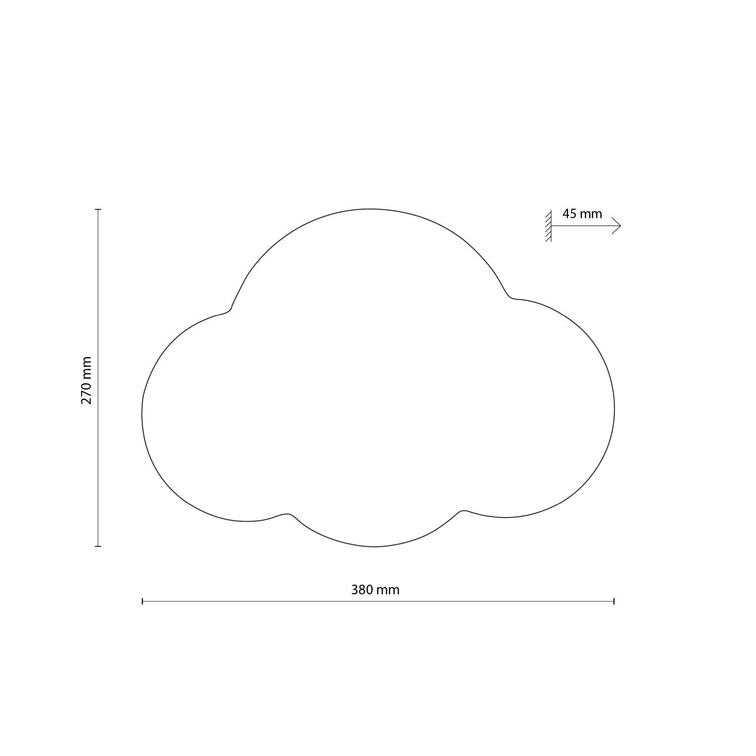 le92935-wandlampe-kinderzimmer-wolke-b-38-cm-2x-g9-grau-metall-leuchte-wand-baby-kinder-8 Wolkenform, Wolke, Diagramm, Abmessungen, Technische Zeichnung