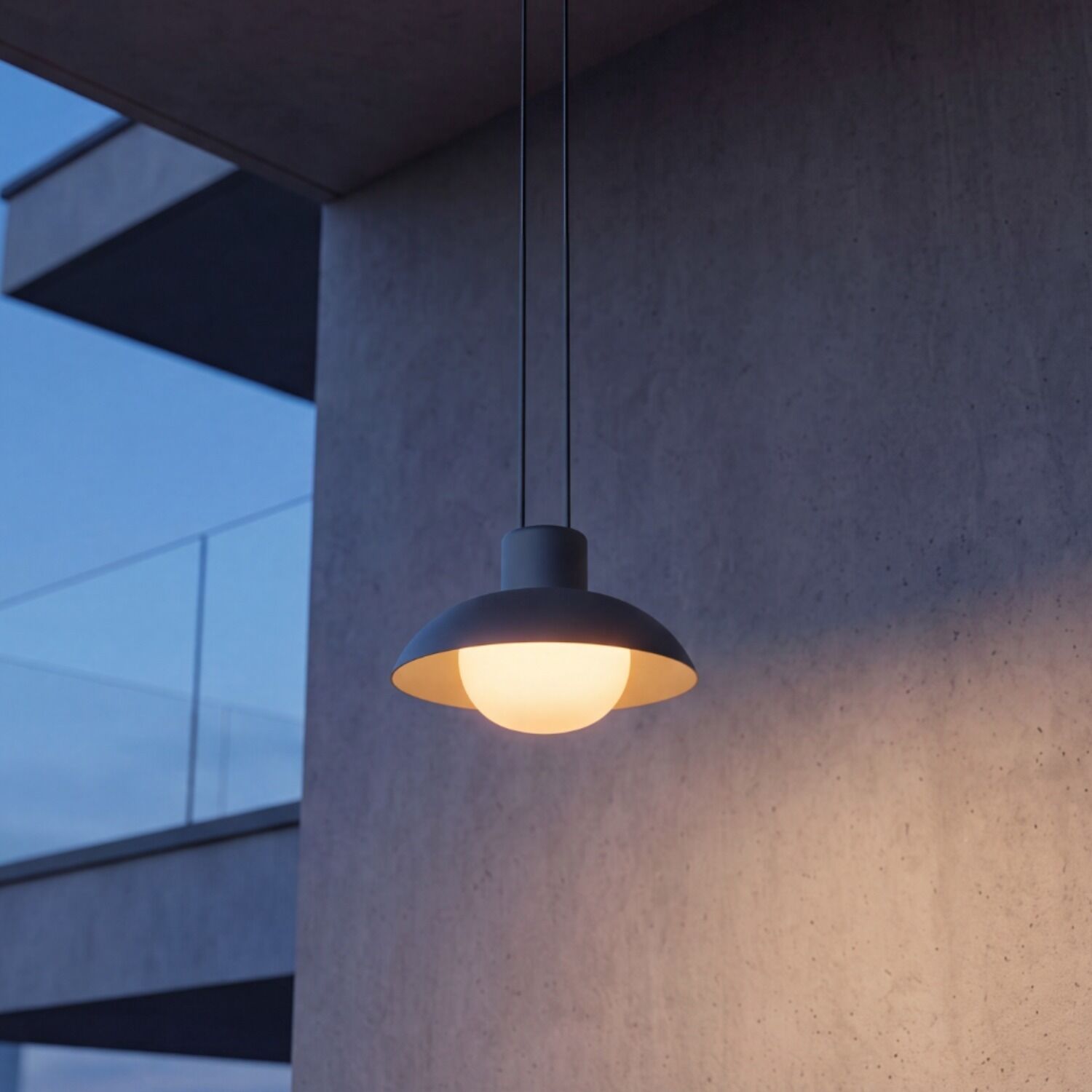 kugellampe-aussen-led-aussenleuchte-aussenleuchte-anthrazit-riku-1x-led-mit-9w-leuchtmittel-inklusive-anthrazit-lele141827-01 hängelampe, Lampe, industriell, außenbereich, warmlicht