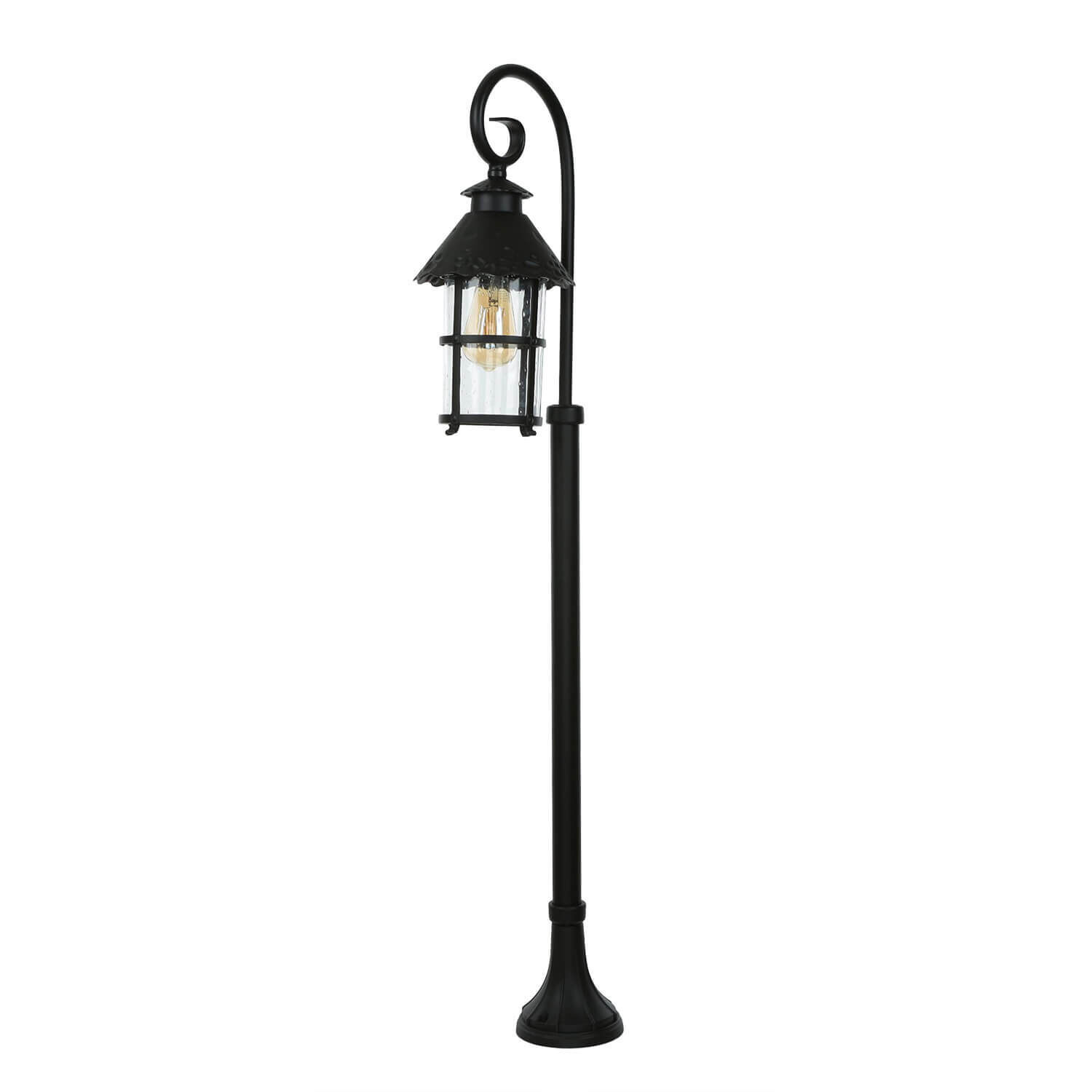 Lampe d'extérieur rustique noire 116cm résistante à la pluie E27