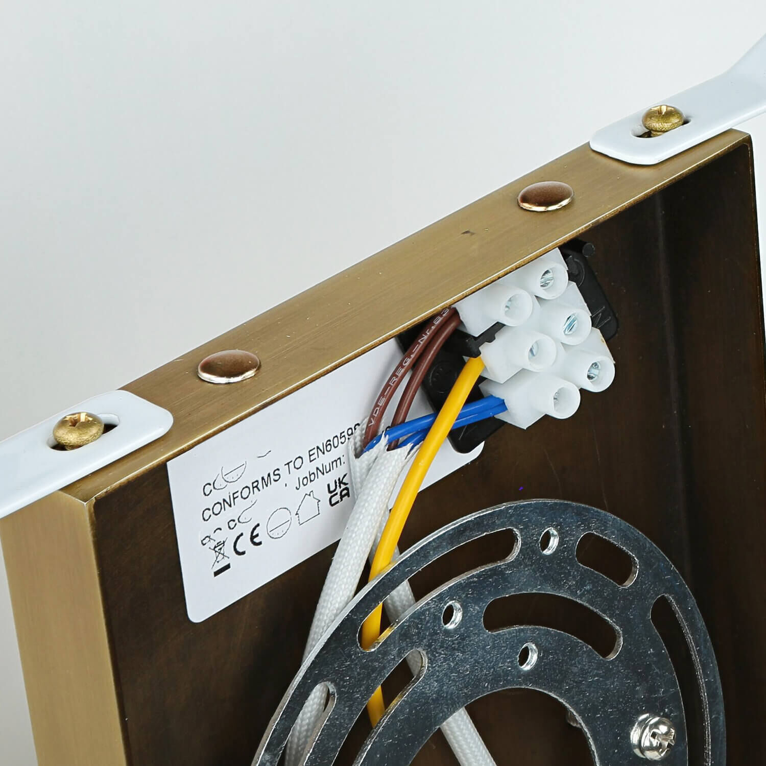 Wandleuchte Stoff Up Down in Creme Messing GRASTA Wandleuchte Stoff Up Down in Creme Messing GRASTA