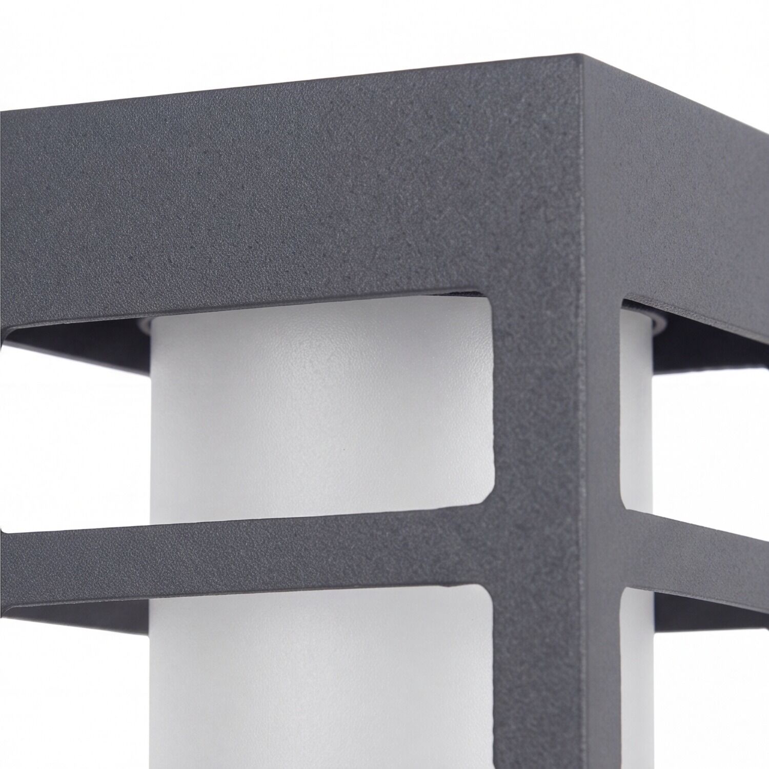 le51564-wandlampe-terrasse-aussen-metall-kunststoff-modern-ip44-grau-04 Lampenhalter, Außenleuchte, Metallrahmen, Grau, Rundungskante