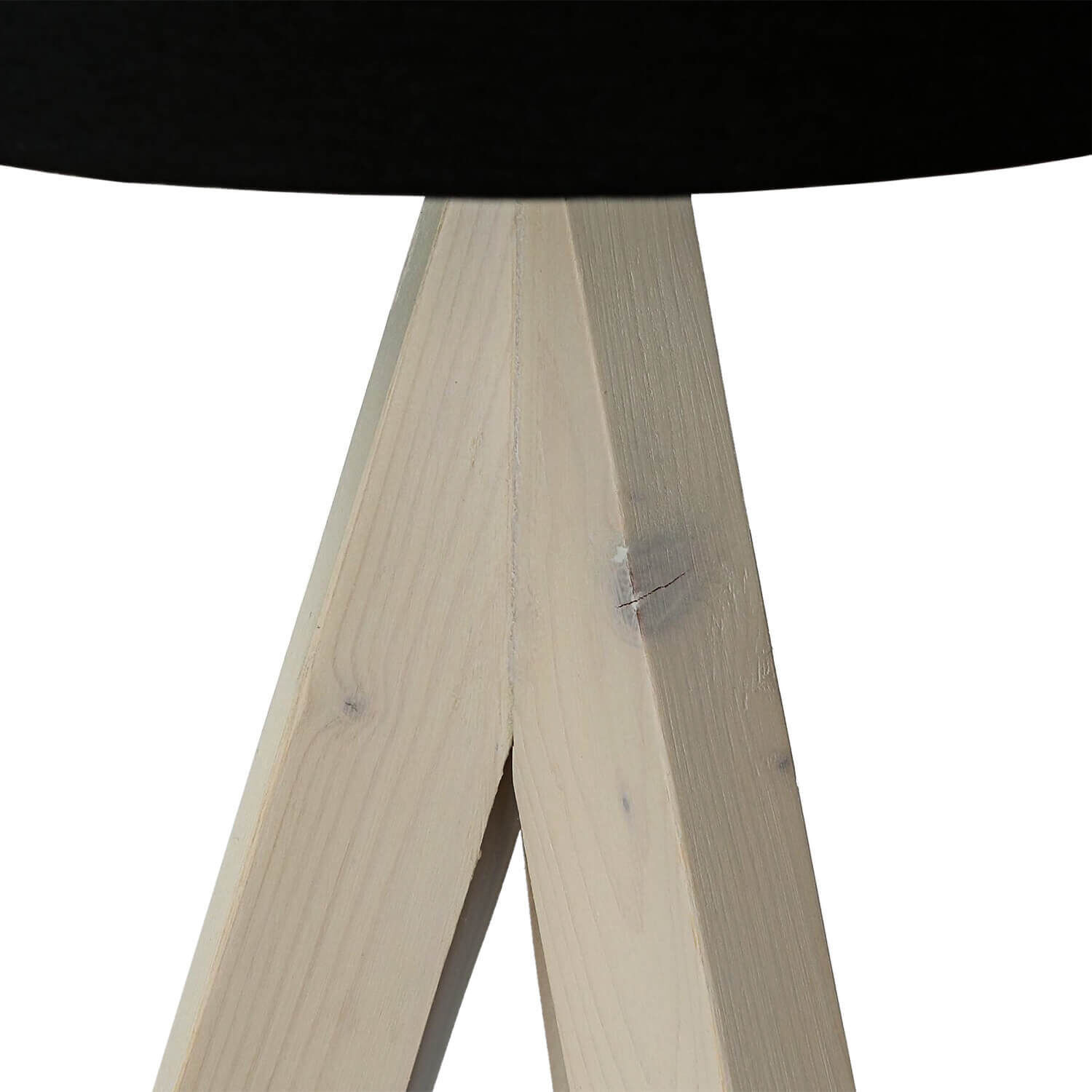 Petite lampe de table bois tissu H:31cm Ø17cm moderne Lampe, Mobiliar