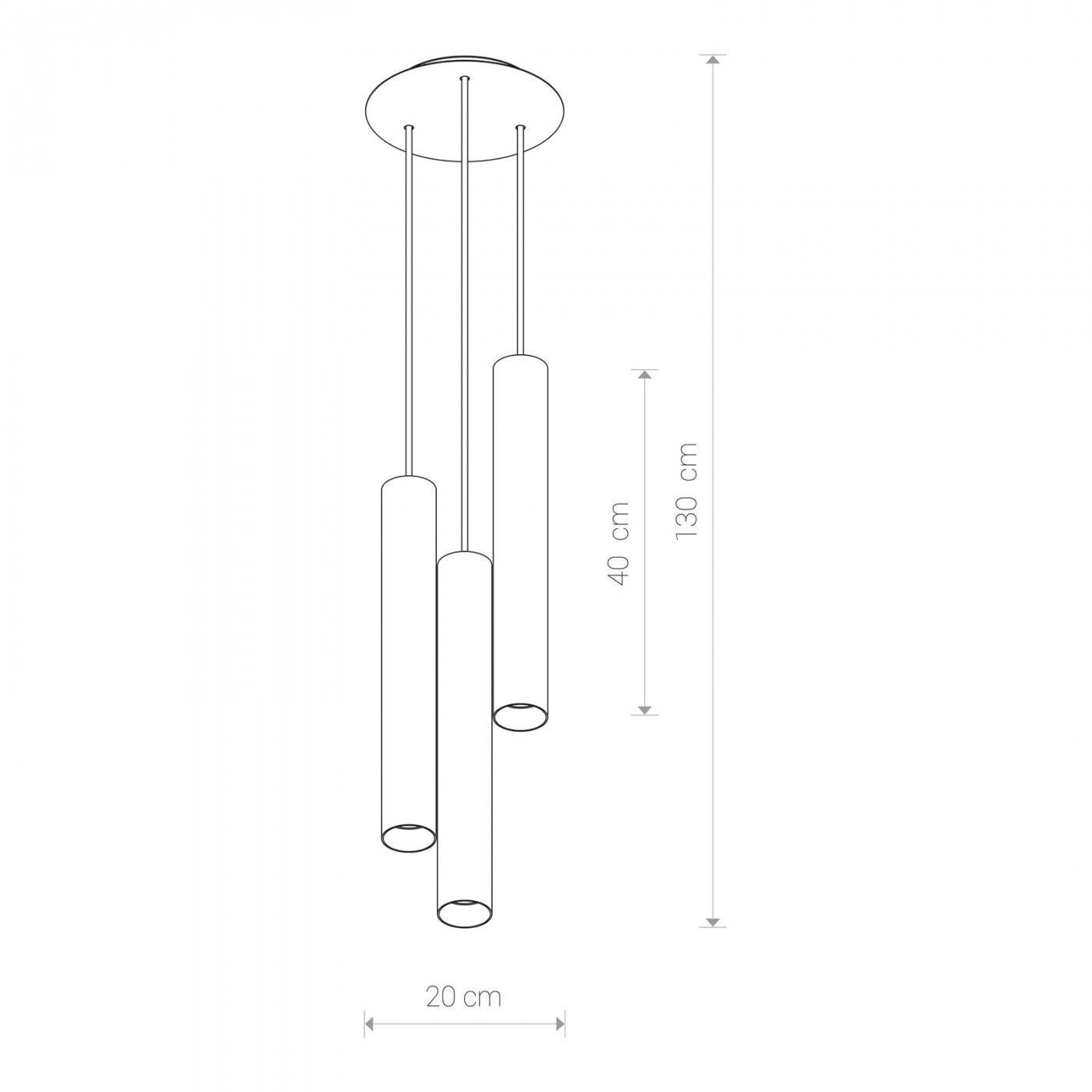 Suspension EYE noir 3-flmg lampe de salon