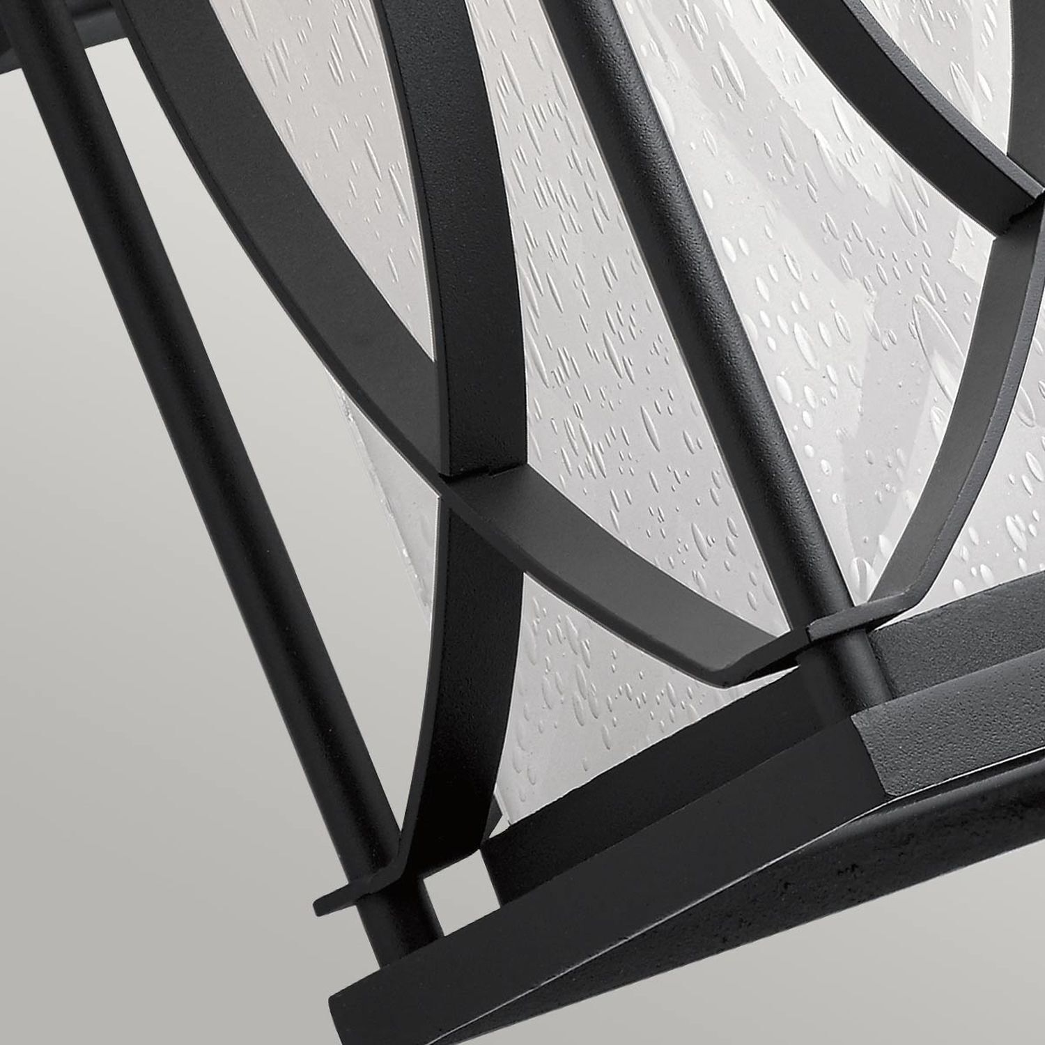 Außenwandleuchte E27 IP44 37,9 cm hoch dekorativ BARNSTAPLE Metall, Schwarz, Rahmen, Geometrisch, Lampenfassung