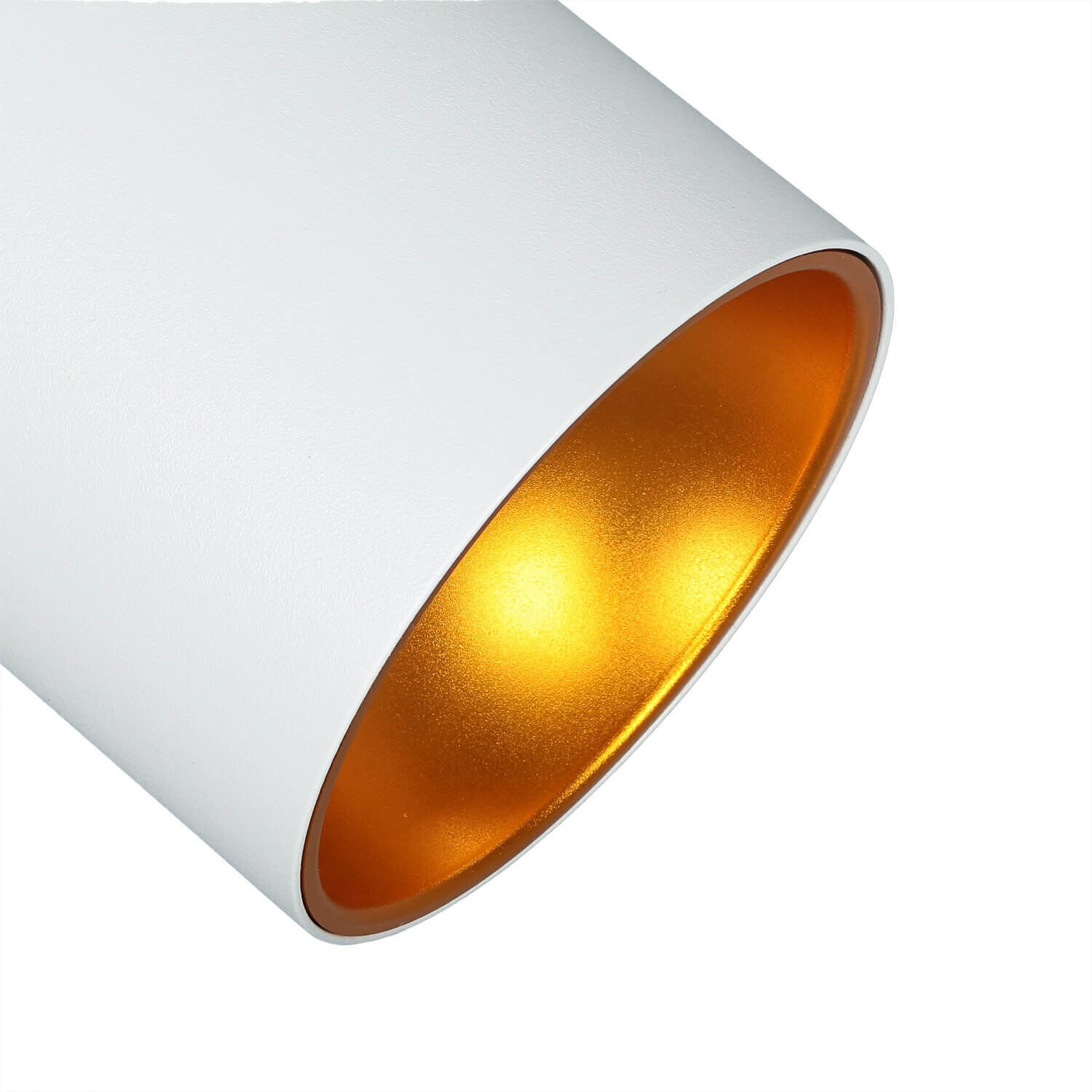 Spot de plafond rond Ø 9,5 cm petit métal GU10 blanc cuivre-or