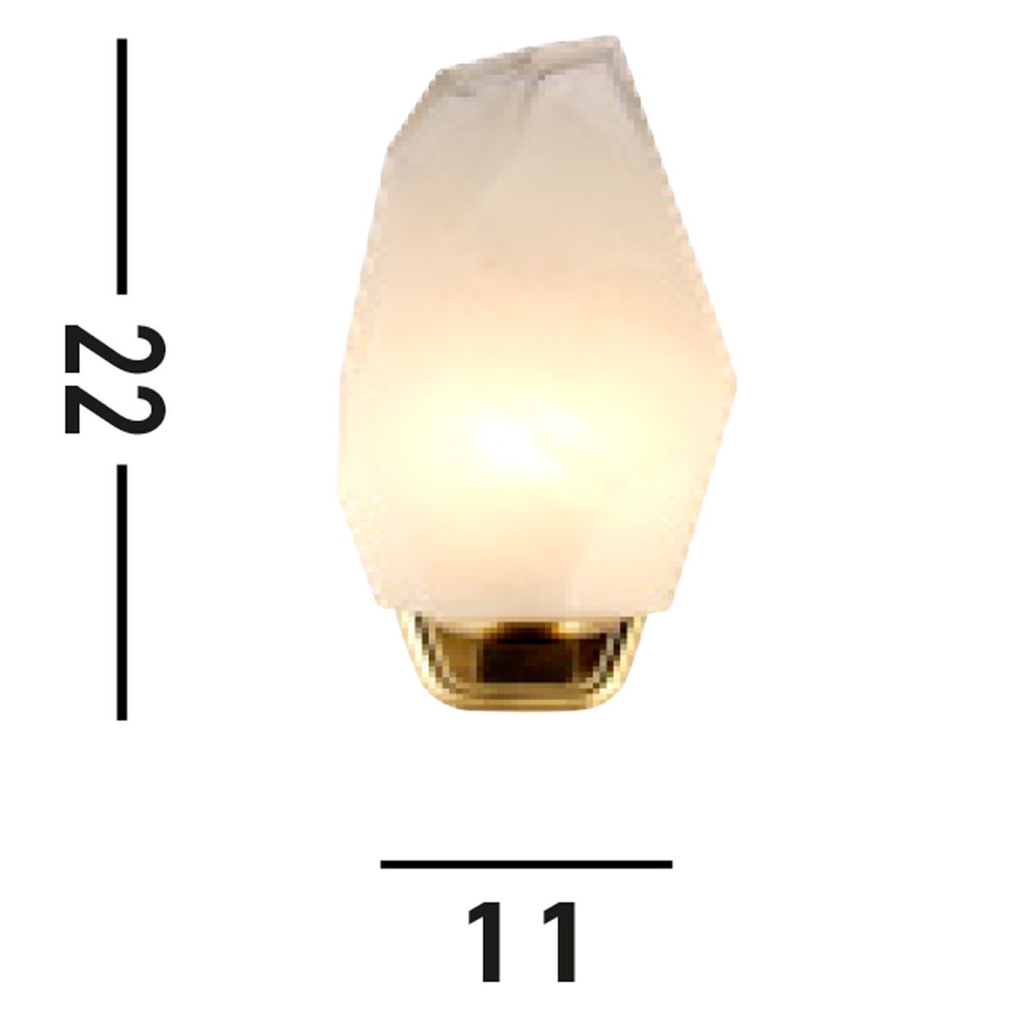 Applique murale de style verre métal IP44 G9 en laiton