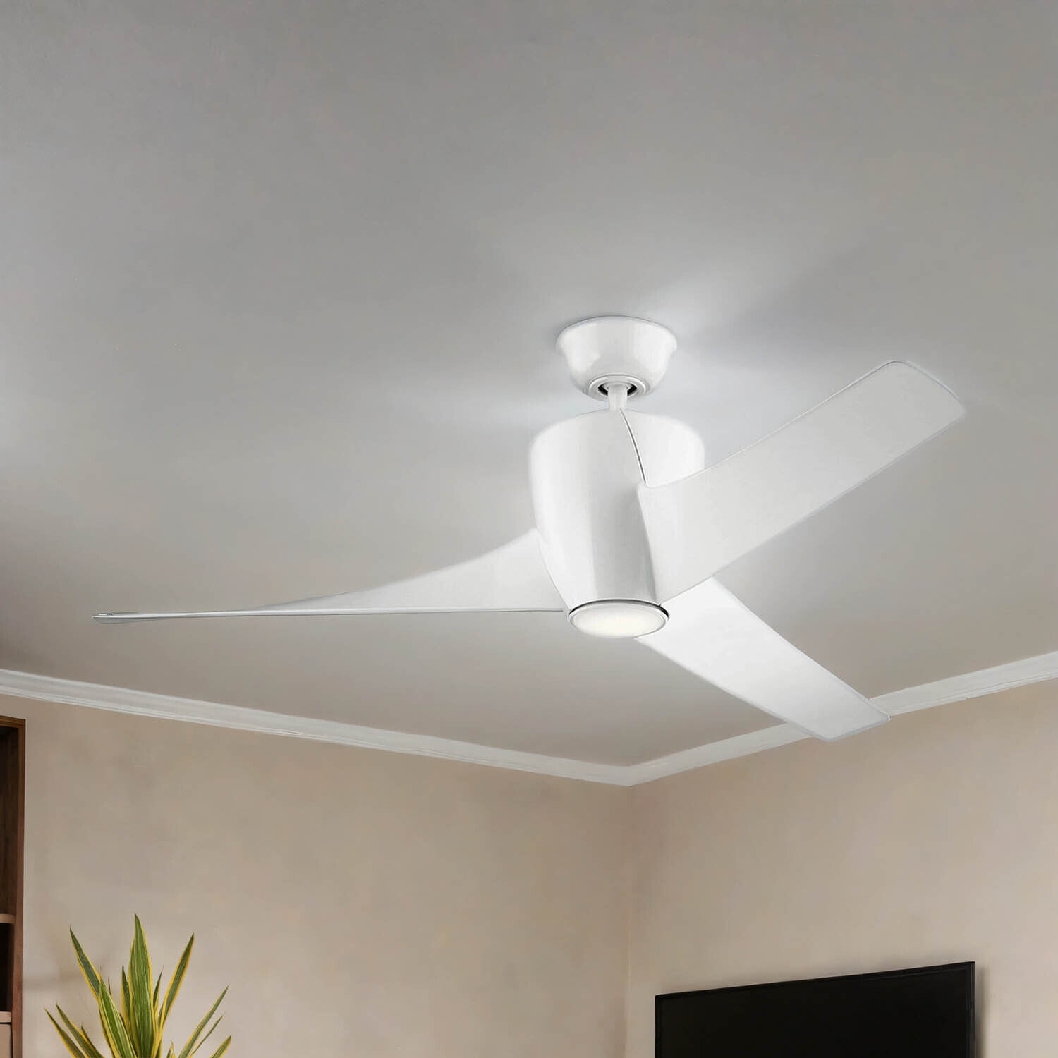 deckenventilator-mit-beleuchtung-deckenlampe-arnd-1-flammig-weiss-industrie-1 deckenventilator, weiß, drehende lamellen, installation an der decke, wohnzimmer deko