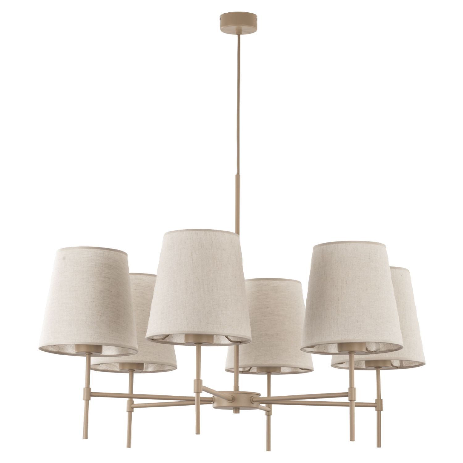 Pendelleuchte Metall skandinavisch B:80 cm Beige E27