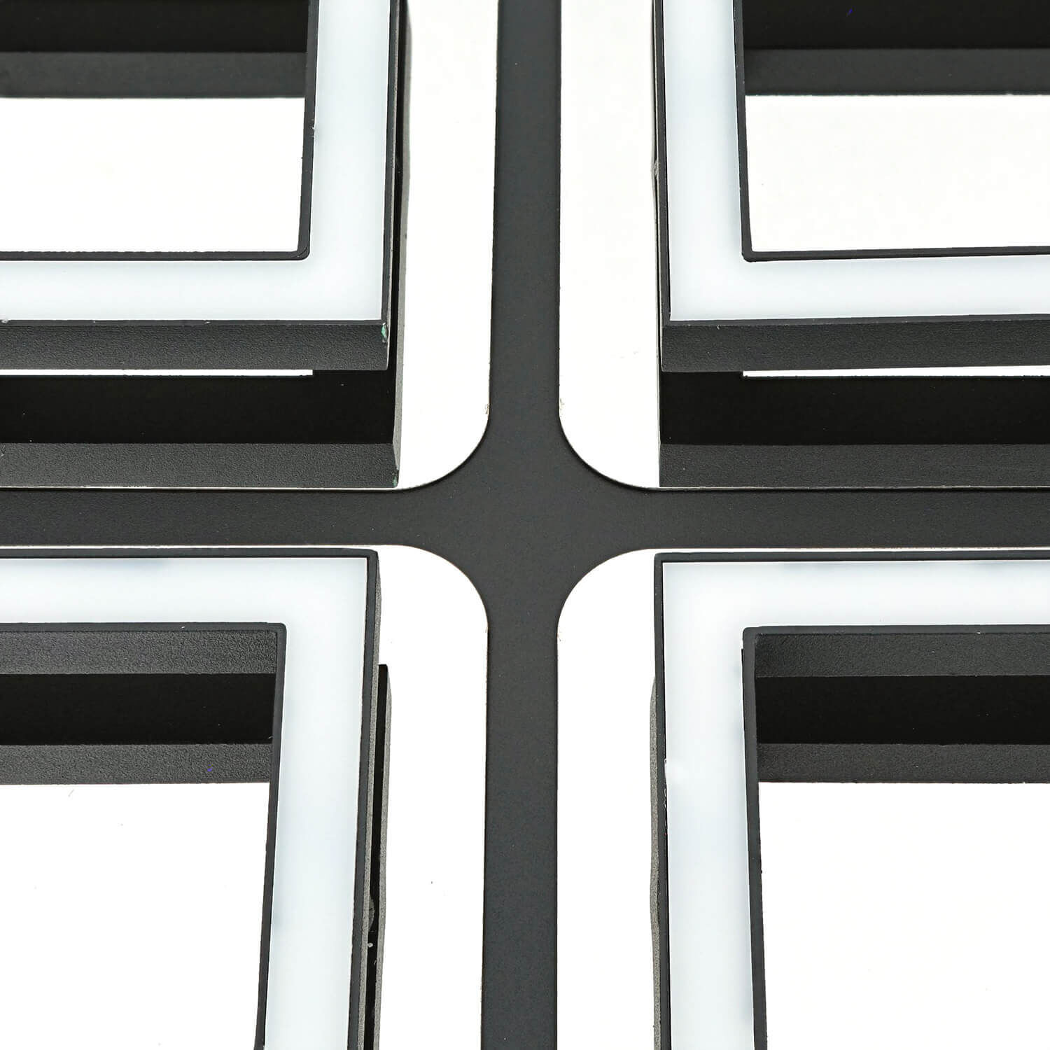 Deckenleuchte LED B: 25 cm Edelstahl in Schwarz Chrom 4200 K Kreuz, Symbol