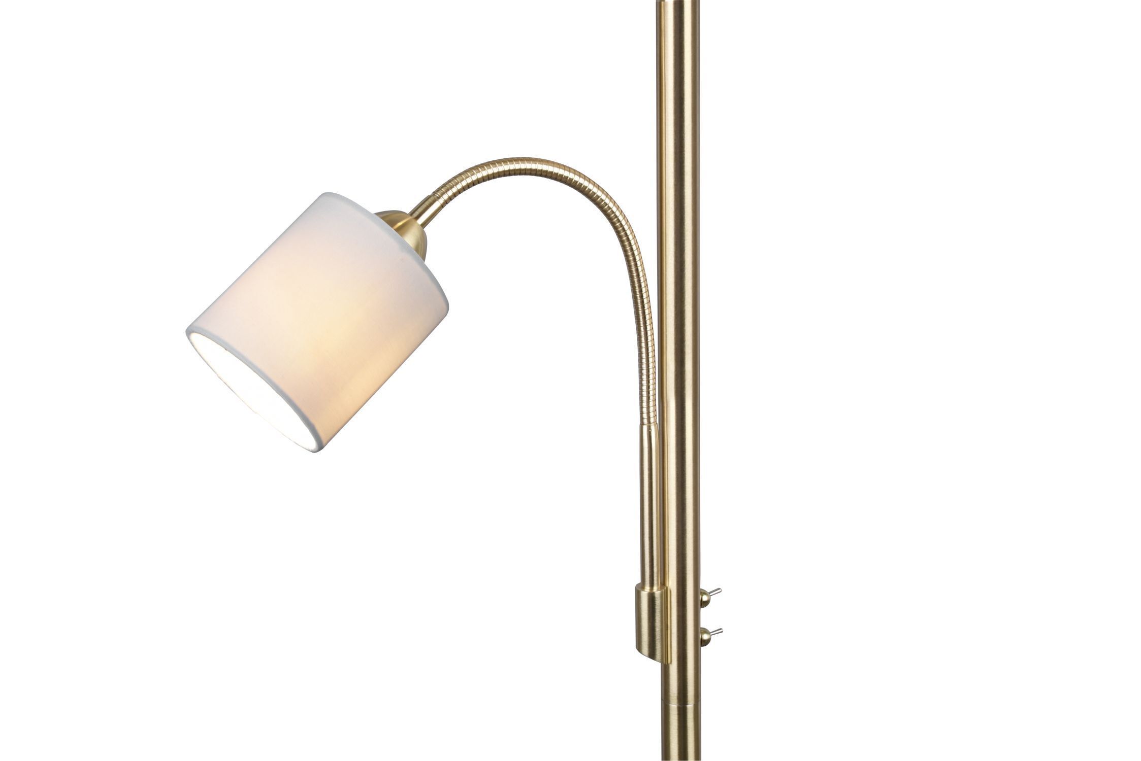 Stehleuchte Stoffschirme 170 cm E27 E14 Messing Creme Lampe, Lampenschirm