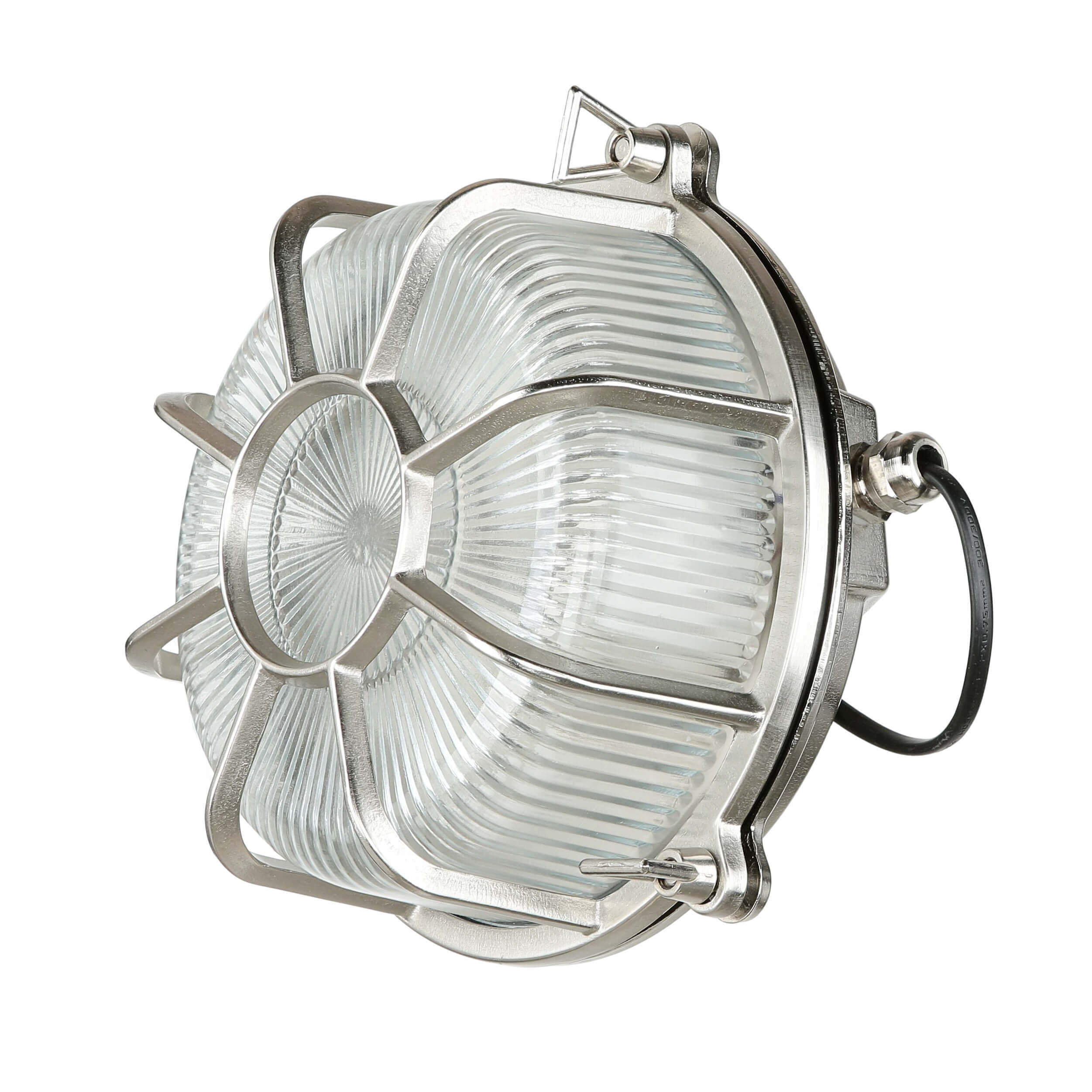 Lampe d'extérieur Mur Maritim Laiton véritable Verre strié E27