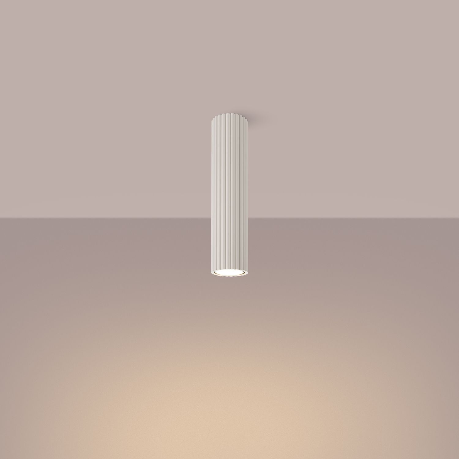 Spot à poser GU10 en crème Ø 6,5 cm H : 30 cm étroit BERTA
