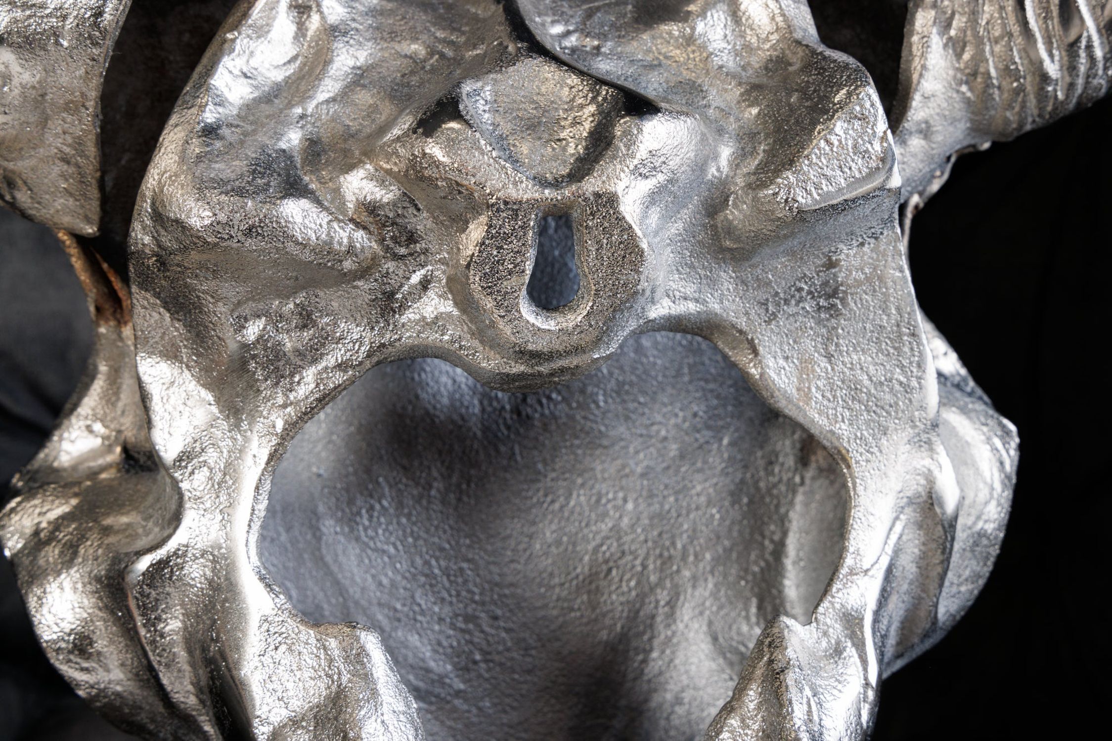 Décoration murale Taureau Crâne en métal fait main L : 70cm en argent Aluminium, Folie, Person