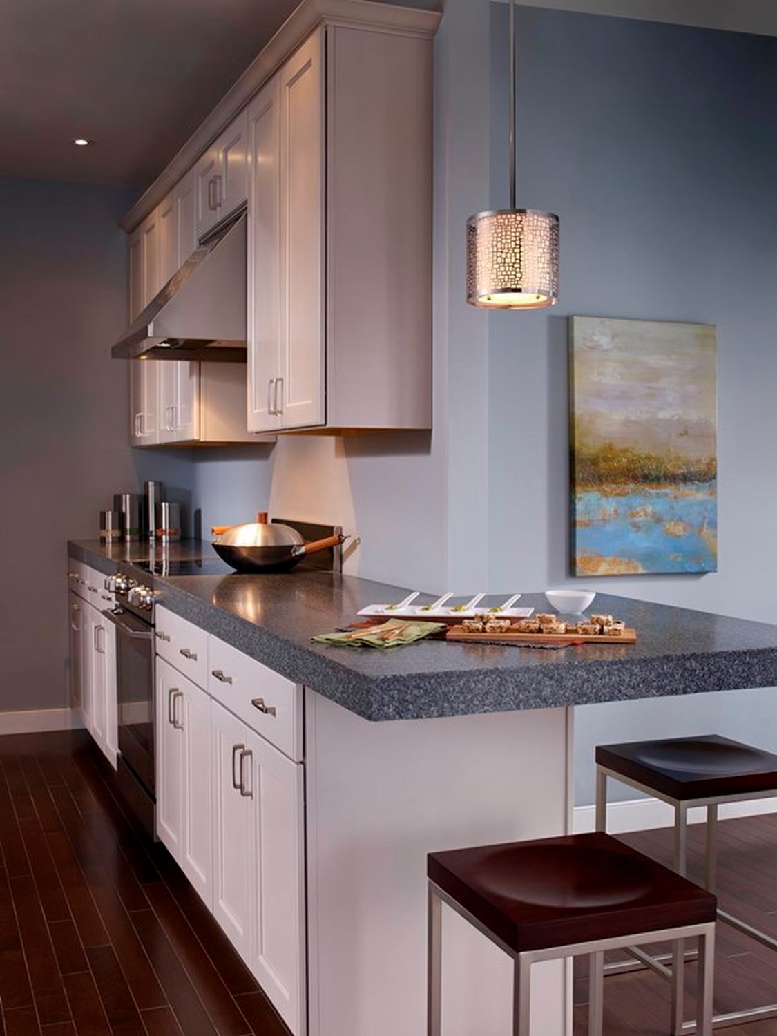 Drinnen, Innenarchitektur, Küche, Kücheninsel