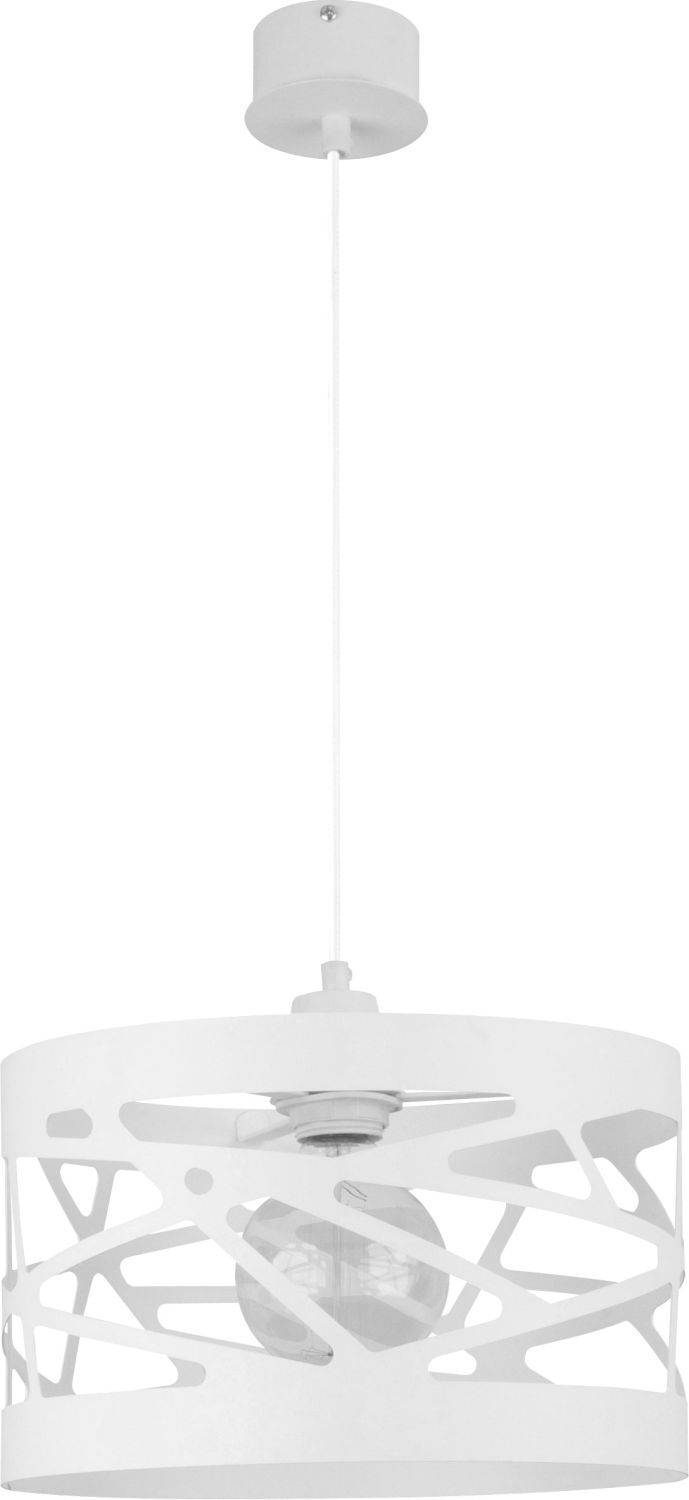 Lampe à suspendre moderne blanc Ferva abat-jour ouvert