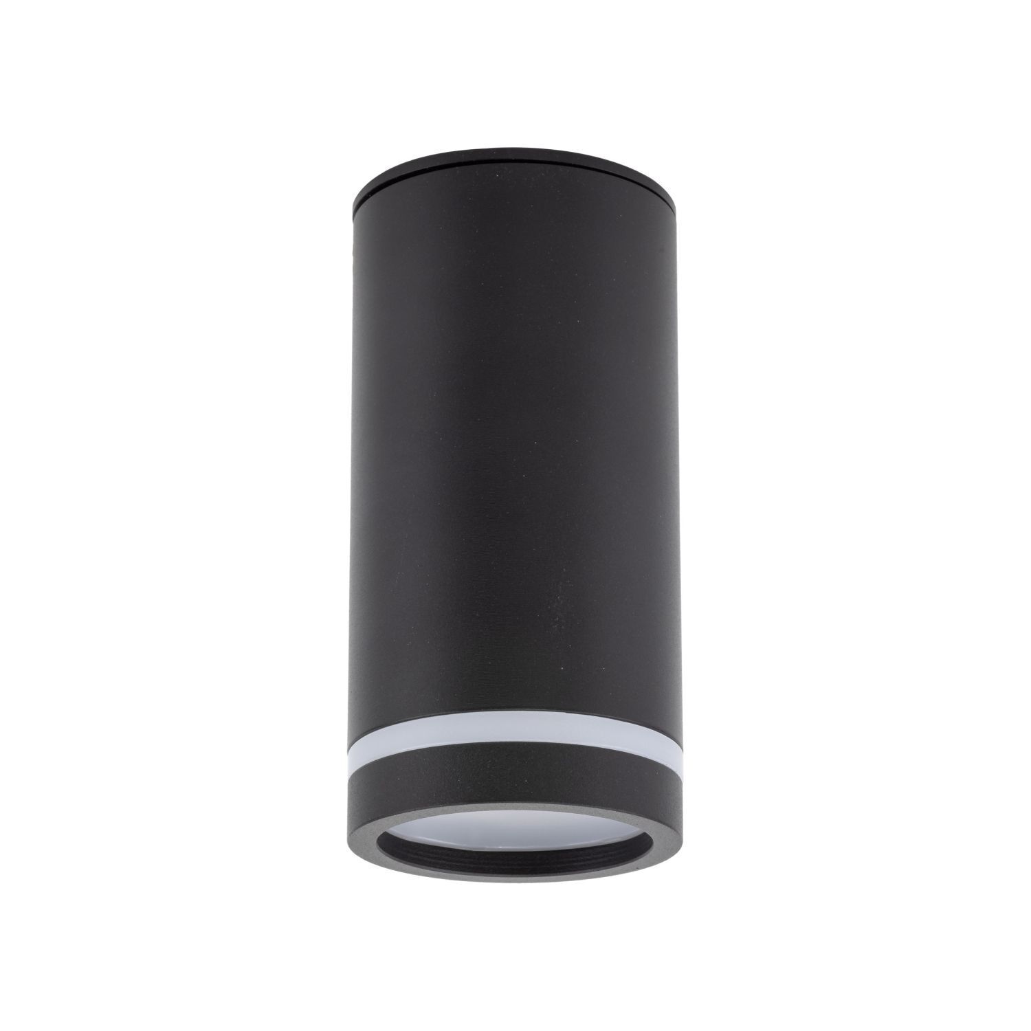 Deckenspot Metall Ø 5,5 cm H: 11 cm klein rund Schwarz GU10 Zylinder