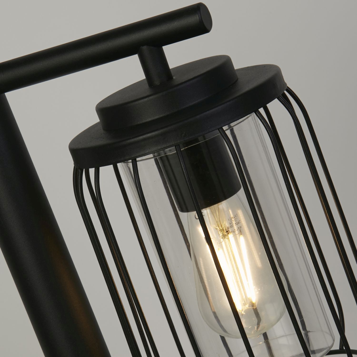 Luminaire de chemin résistant aux intempéries Aluminium IP44 E27 Noir