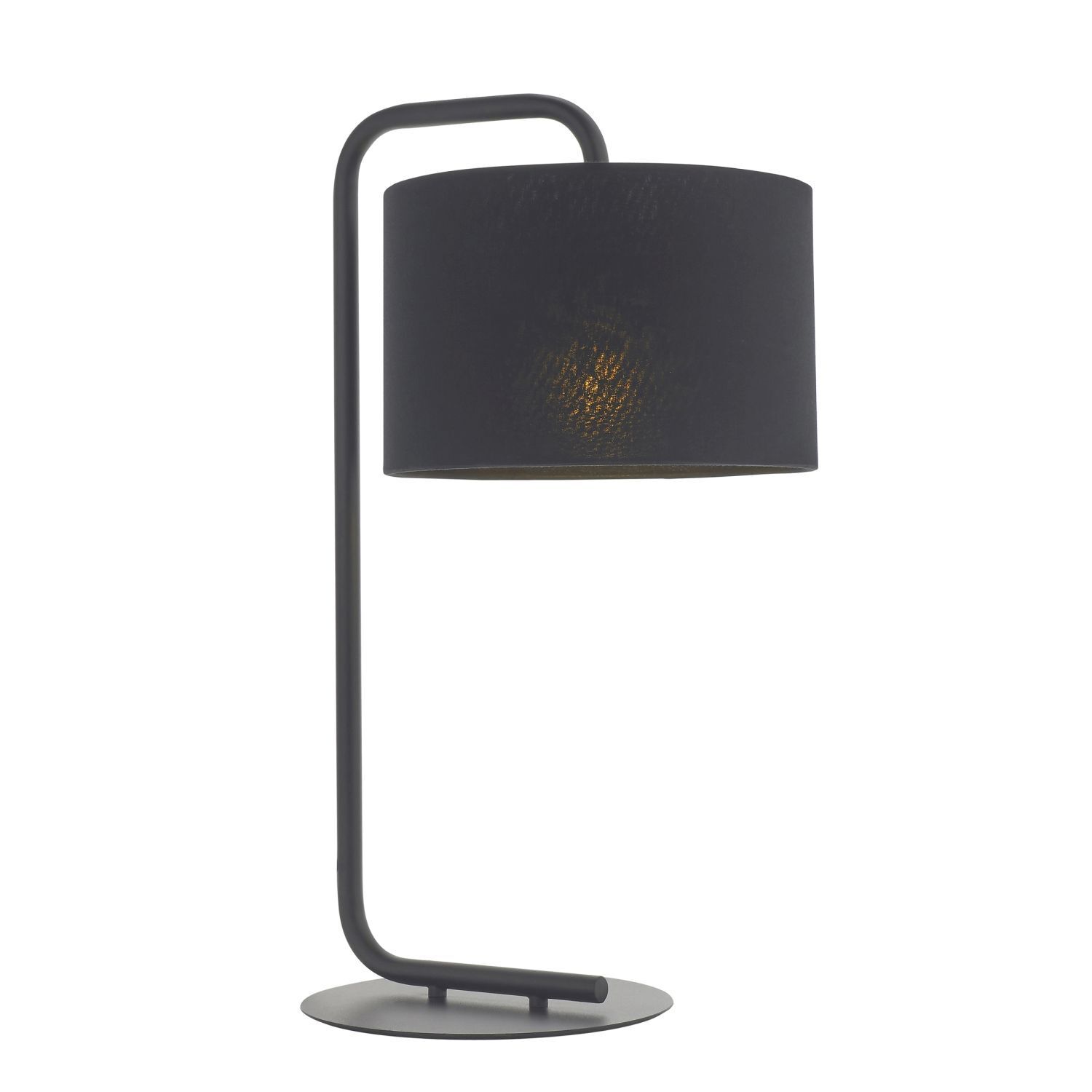 Lampe de table Noir Tissu Métal 50 cm Moderne E27
