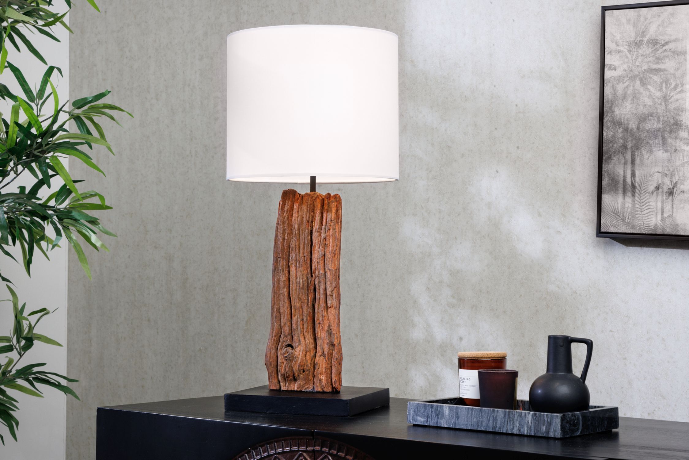tischlampe-nachttischlampe-wohnzimmerbeleuchtung-tucker-1x-e27-bis-60w-natur-weiss-schwarz-mit-schalter-le108724-05 Tischlampe, Holzunterbau, Leuchte, Tischlampe Holz, Lampenschirm