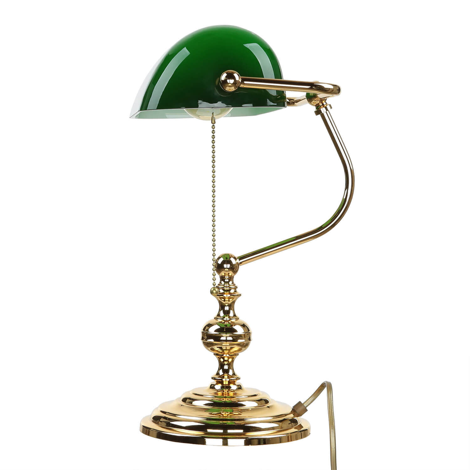 Banker lampe de table or 24 carats en laiton véritable